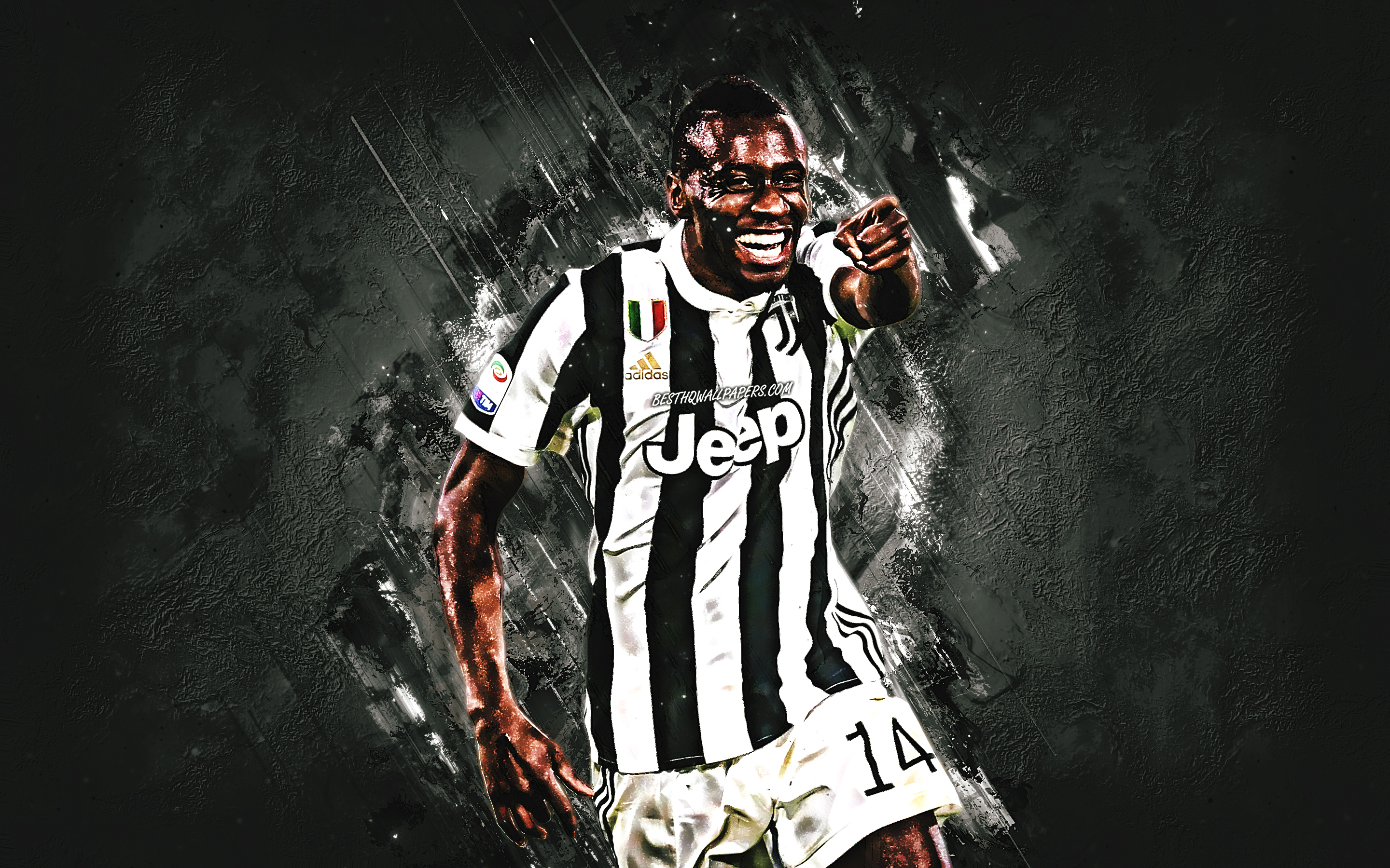 Download wallpaper Blaise Matuidi, black stone, Juve, french footballers, soccer, Serie A, Matuidi, Juventus FC, grunge, Bianconeri for desktop with resolution 2880x1800. High Quality HD picture wallpaper