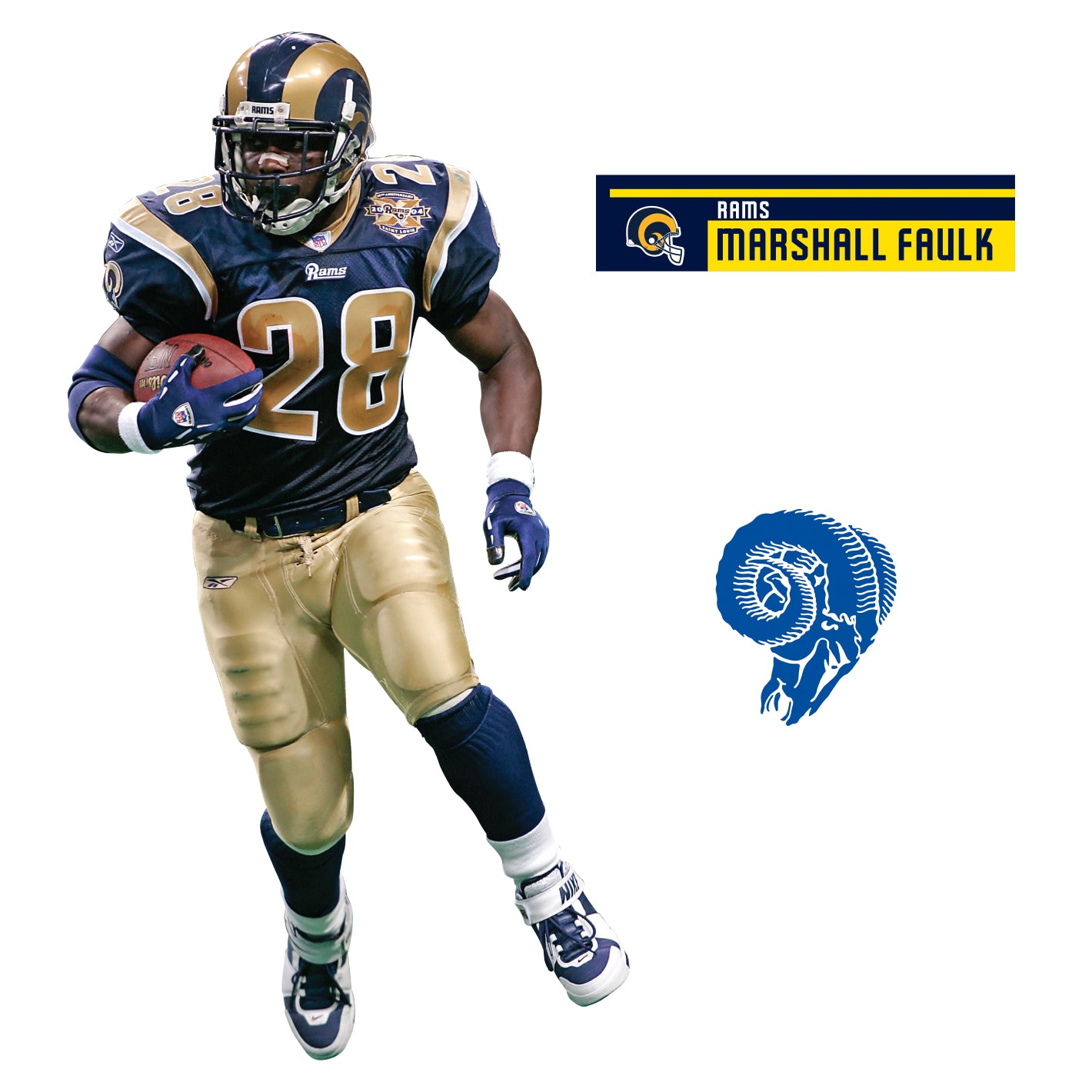 St. Louis Rams: Marshall Faulk 2021 Legend Licensed NFL R