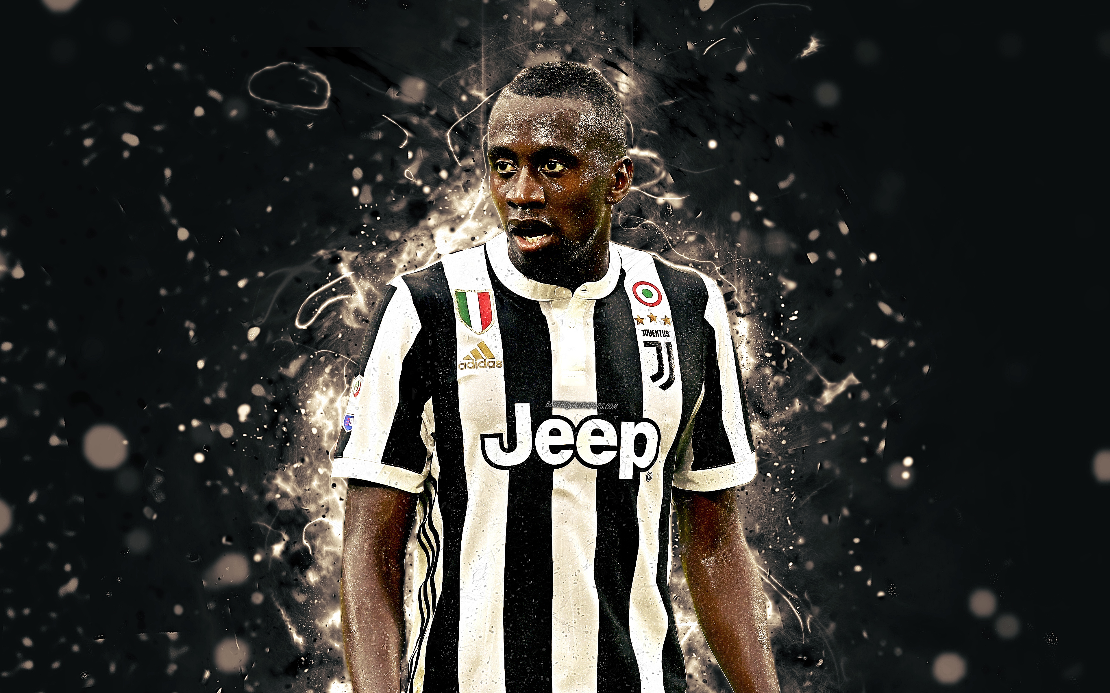 Download wallpaper Blaise Matuidi, 4k, abstract art, Juventus, soccer, Serie A, Matuidi, footballers, neon lights, Juventus FC, Bianconeri, creative for desktop with resolution 3840x2400. High Quality HD picture wallpaper