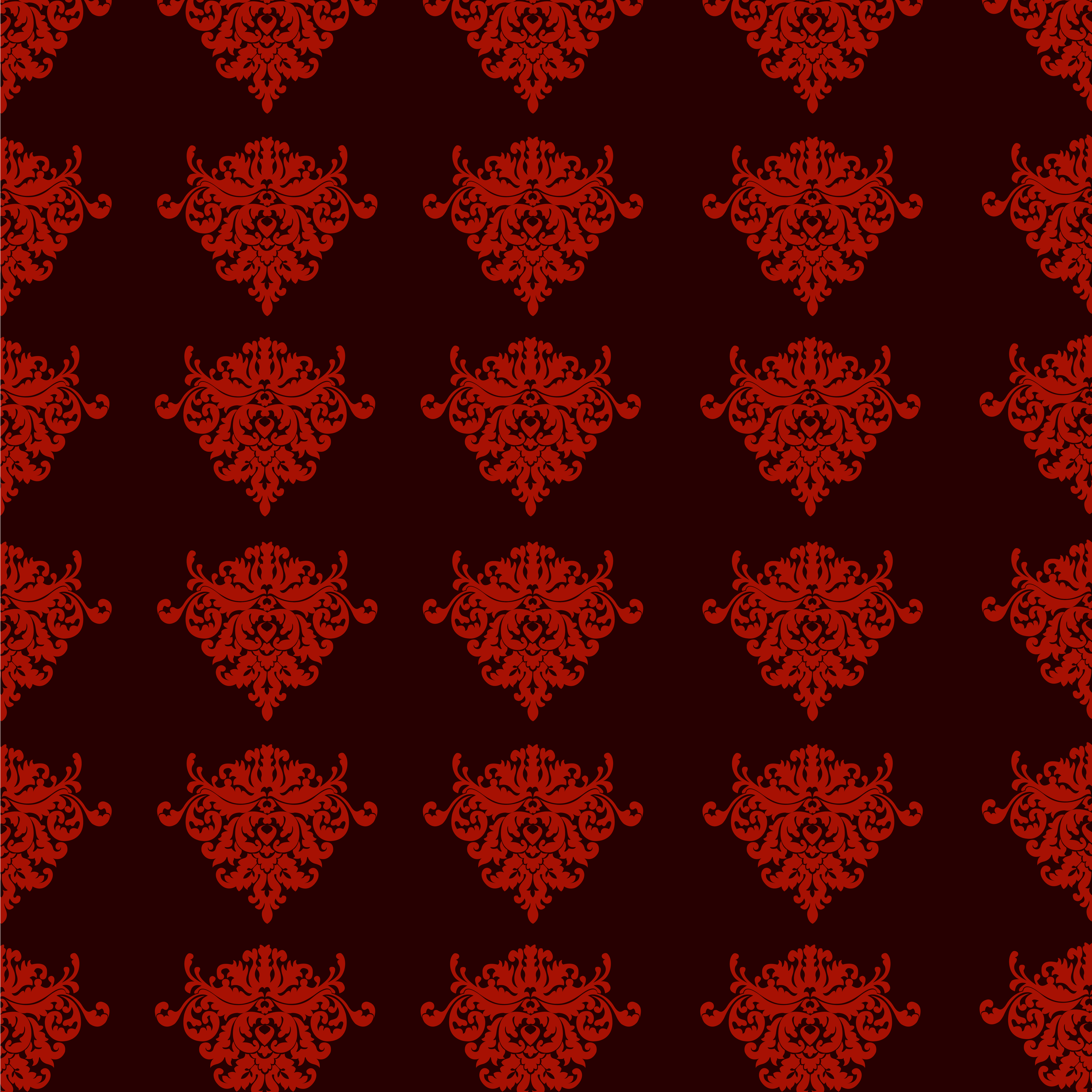 seamless luxury ornamental background. Red Damask seamless floral pattern. Royal wallpaper
