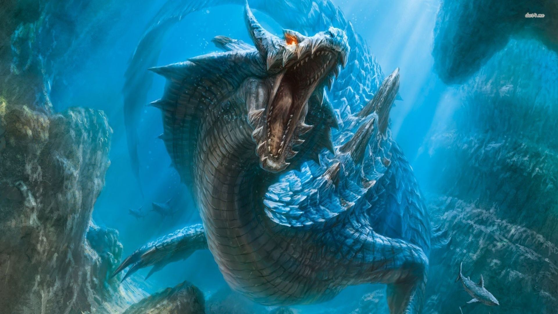 Japanese Blue Dragon Wallpaper 2020