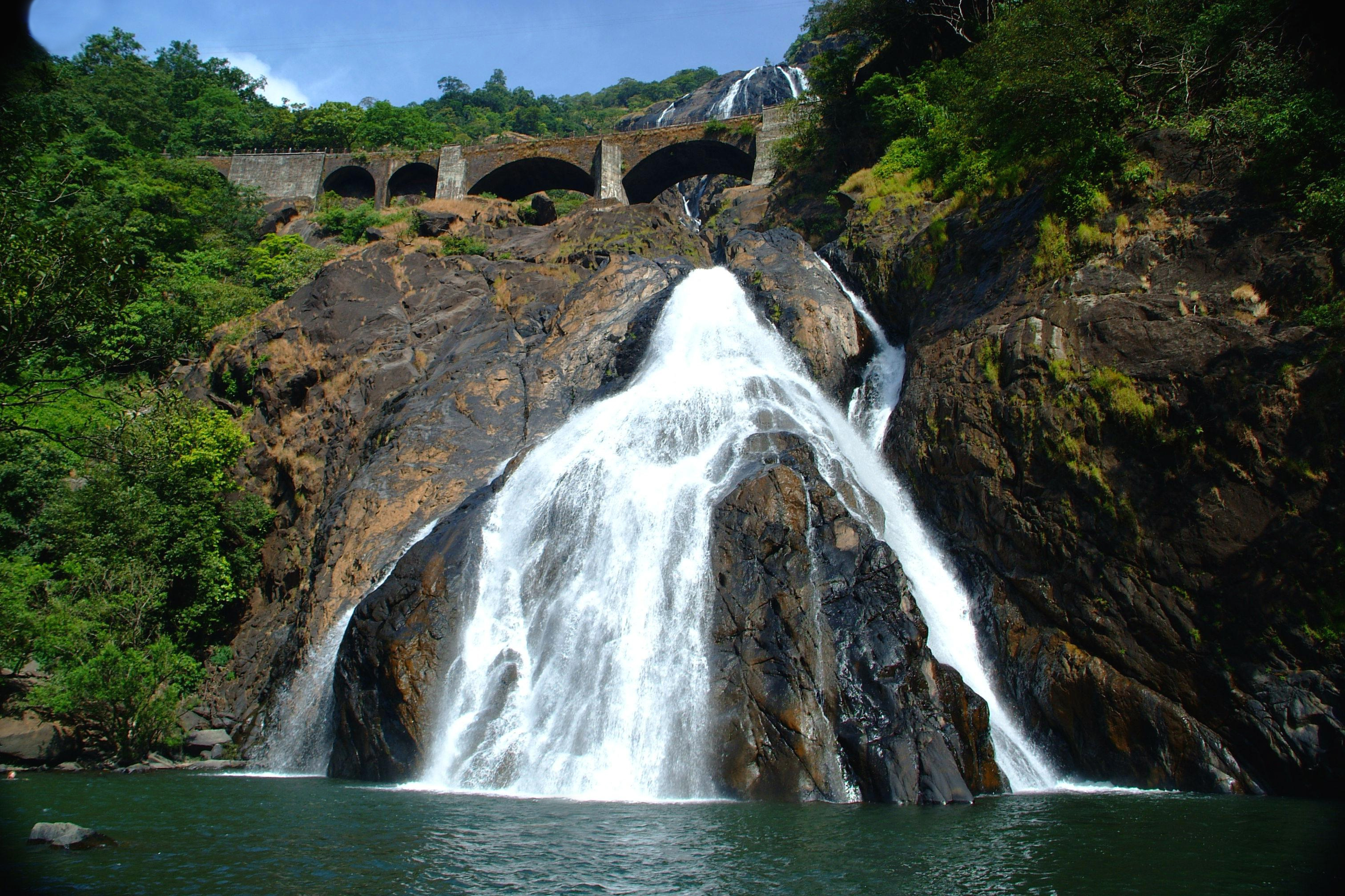 Dudhsagar Waterfall India Wallpaper​-Quality Free Image and Transparent PNG Clipart