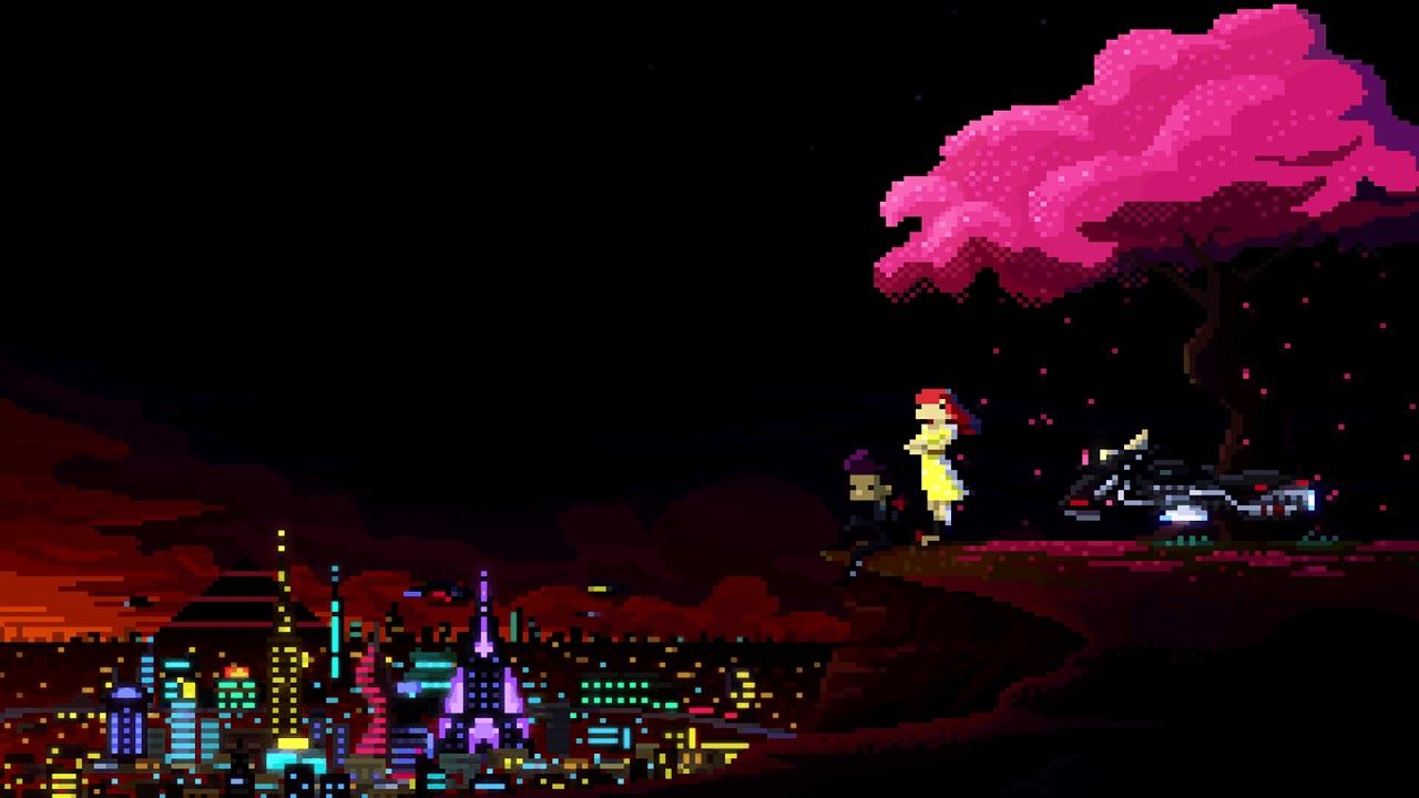 8 Bit Synthwave Wallpaper