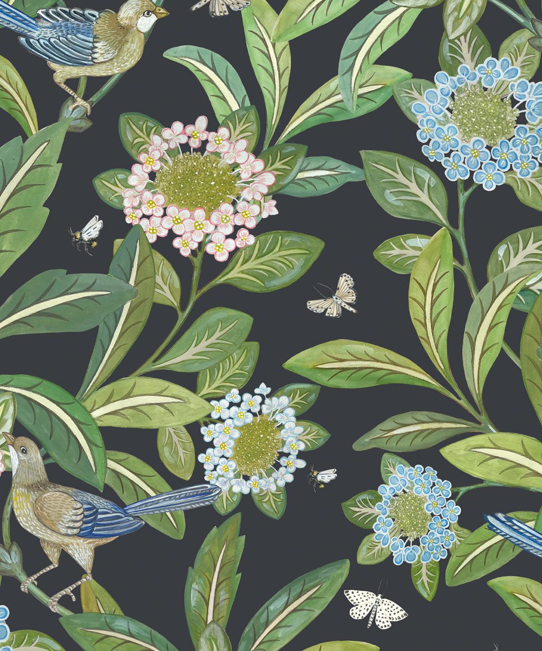 Chinoiserie Wallpaper • Robust Florals & Playful Birds EU