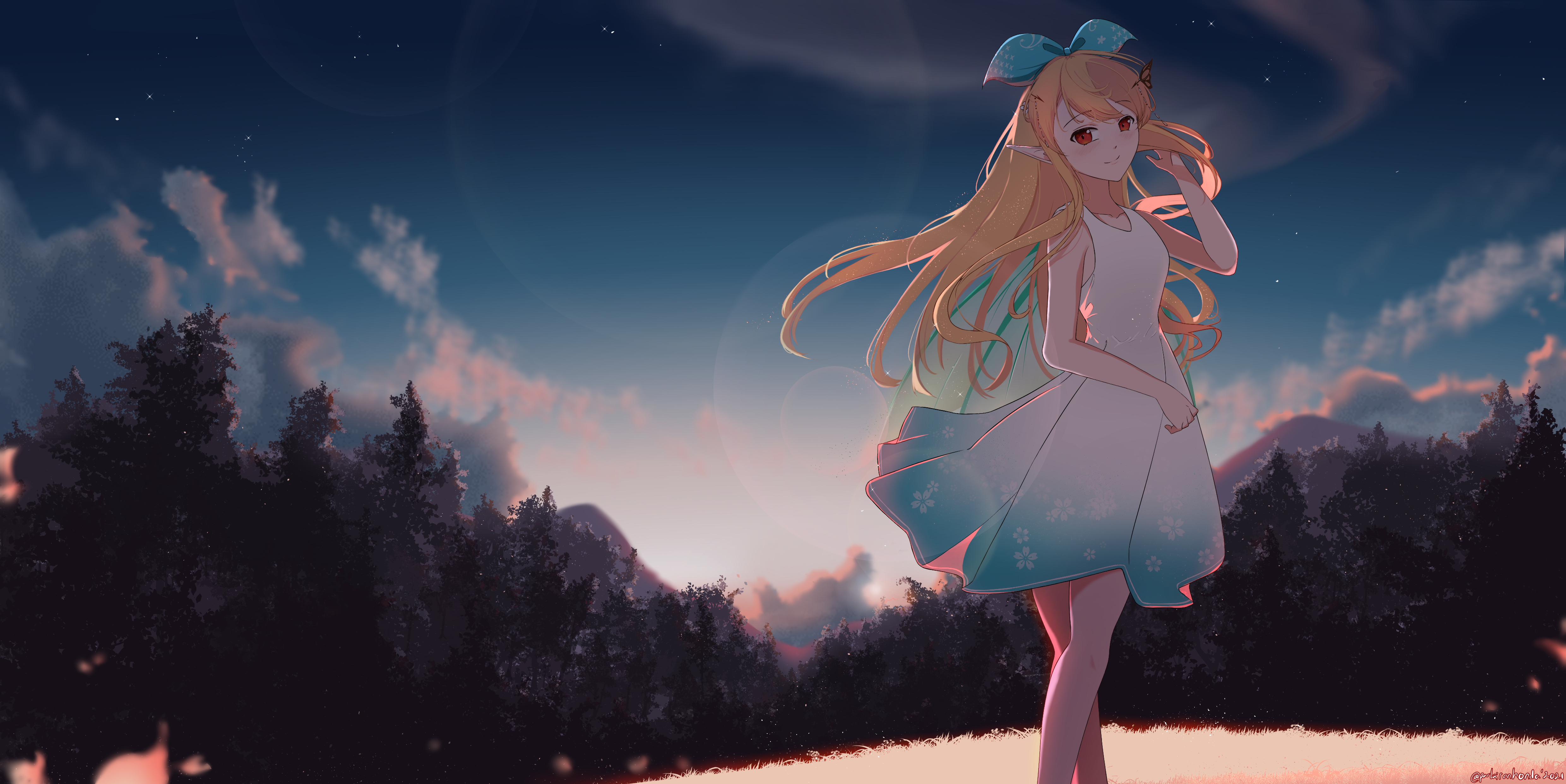 pomu rainpuff (nijisanji and 1 more) drawn