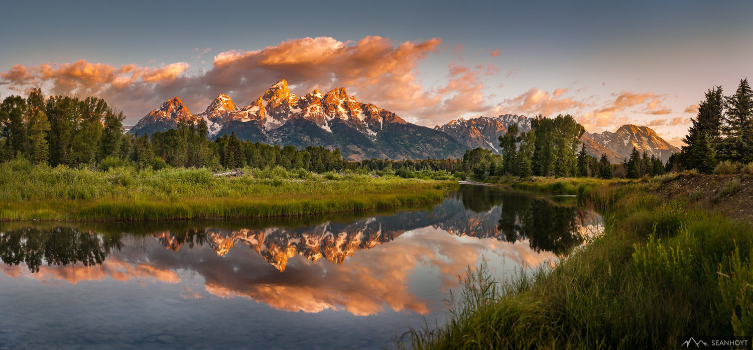 Teton Mountains from Schwabacher Landing