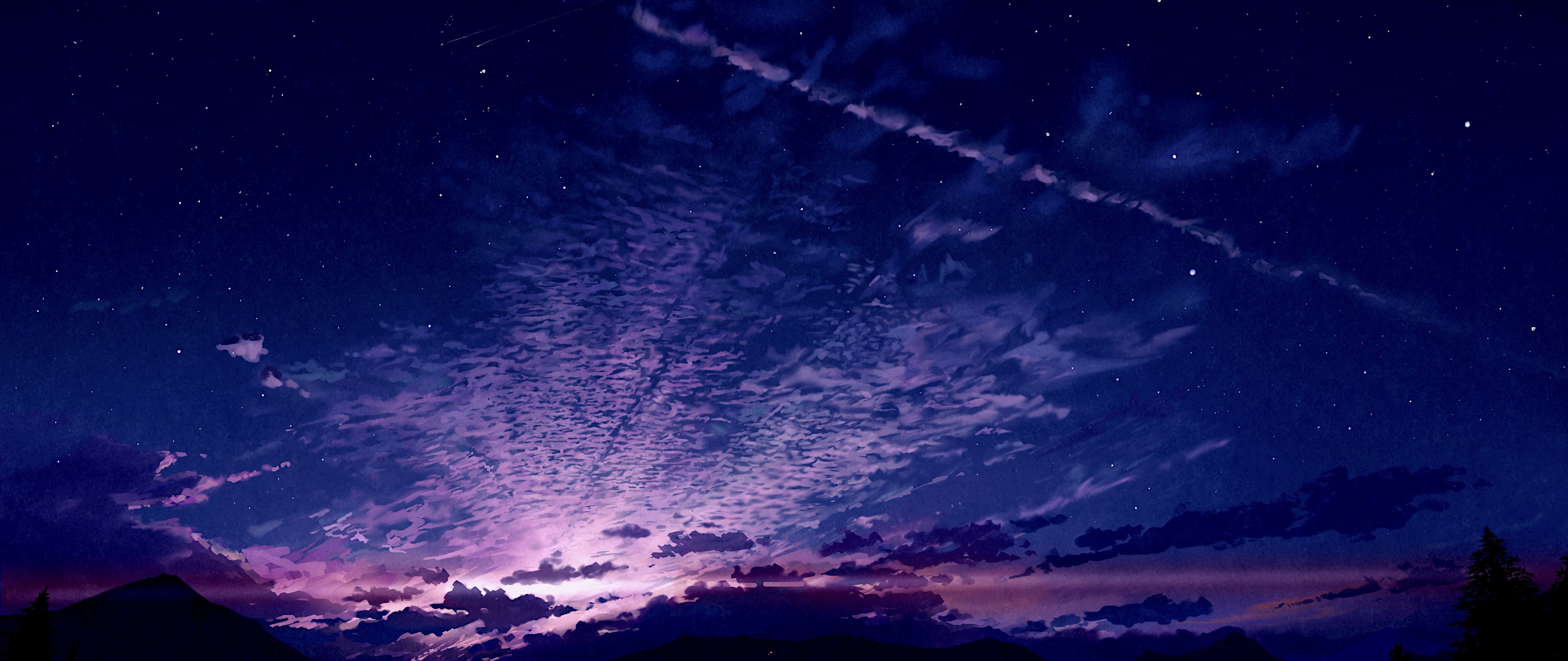 Sunrise City Sky Scenery Anime 4K Wallpaper