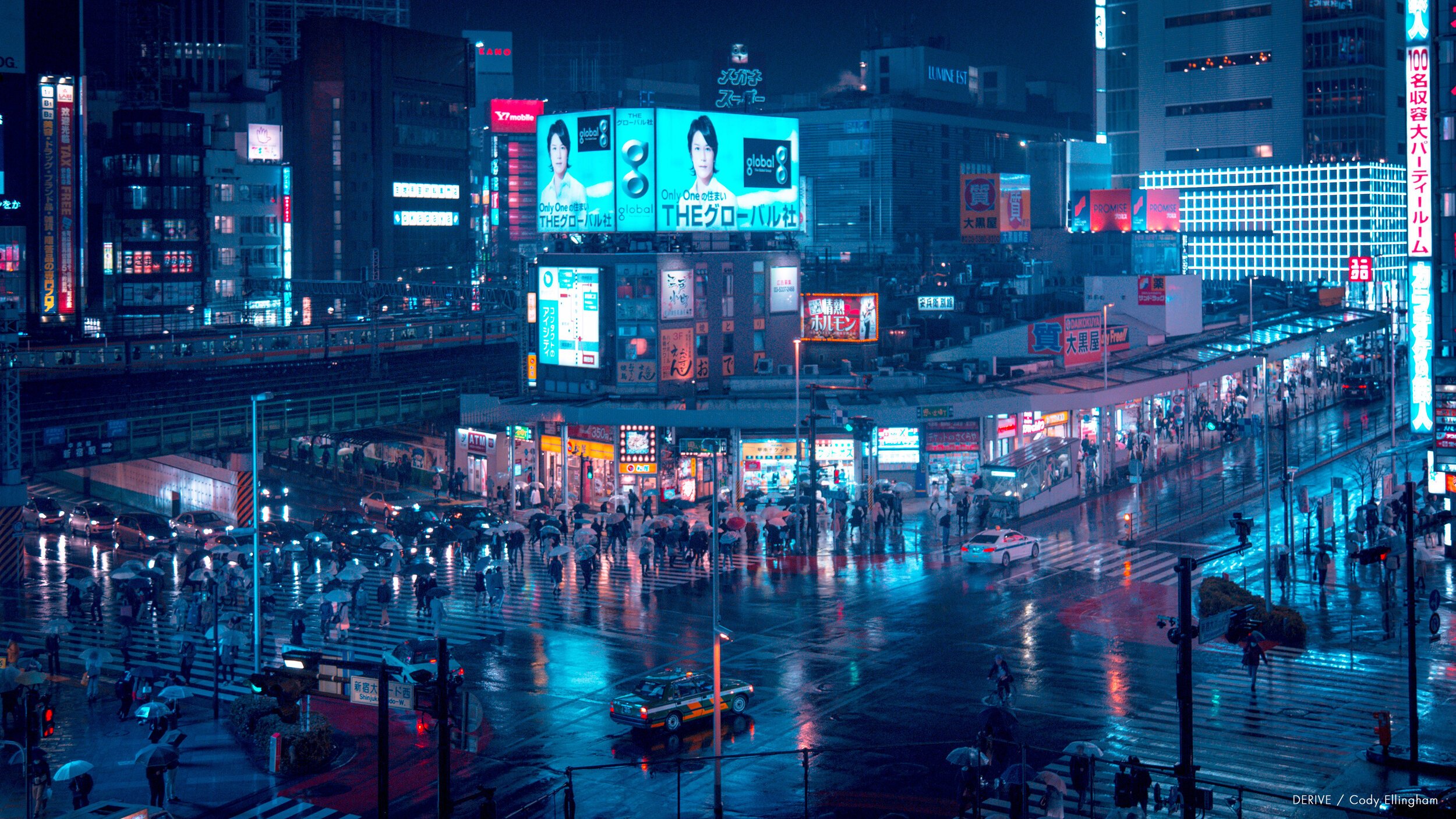 Tokyo Rain 4K Desktop Wallpaper. Cody Ellingham Photographic Artist