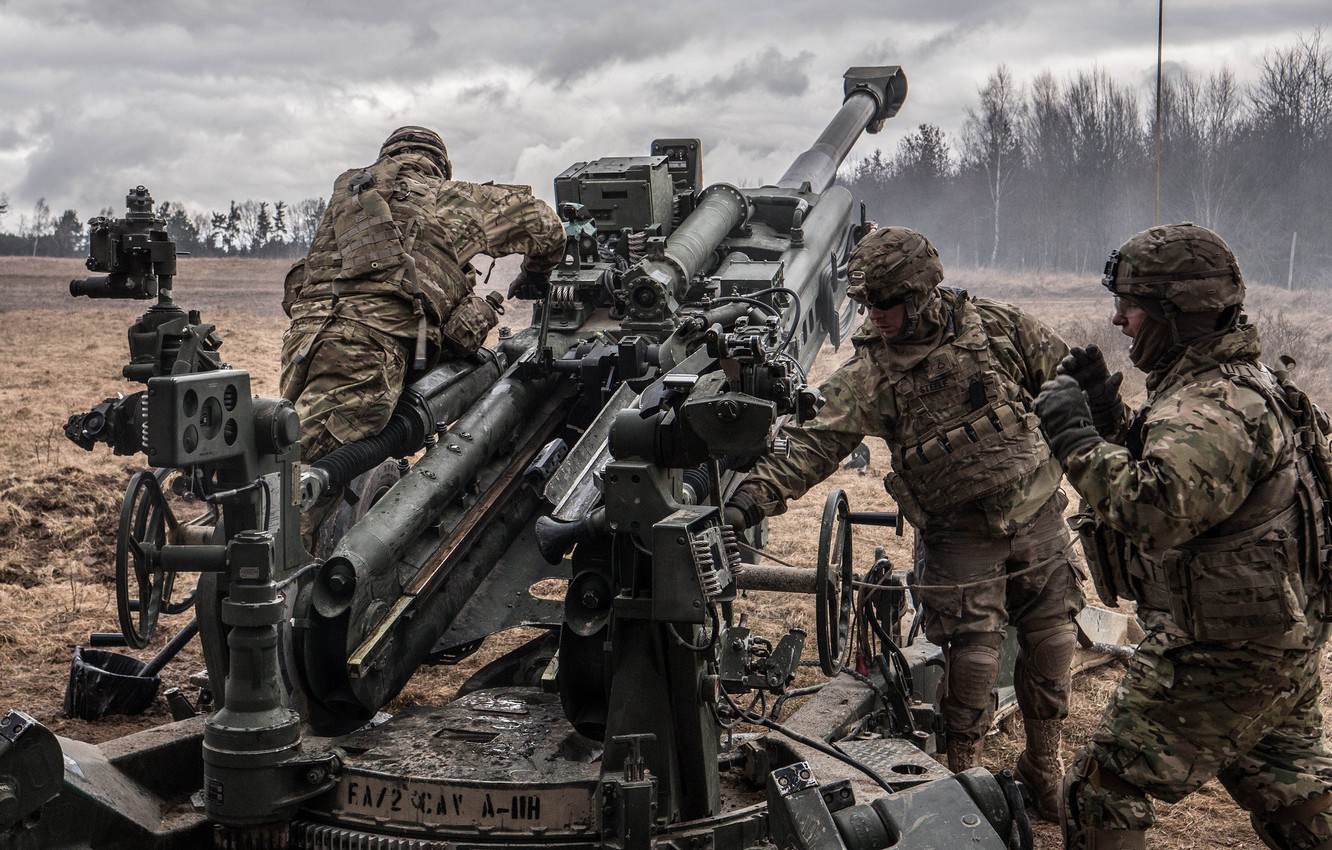 Wallpaper soldiers, Howitzer, Howitzer image for desktop, section оружие