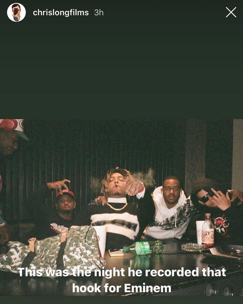 eminem and juice wrld standing together