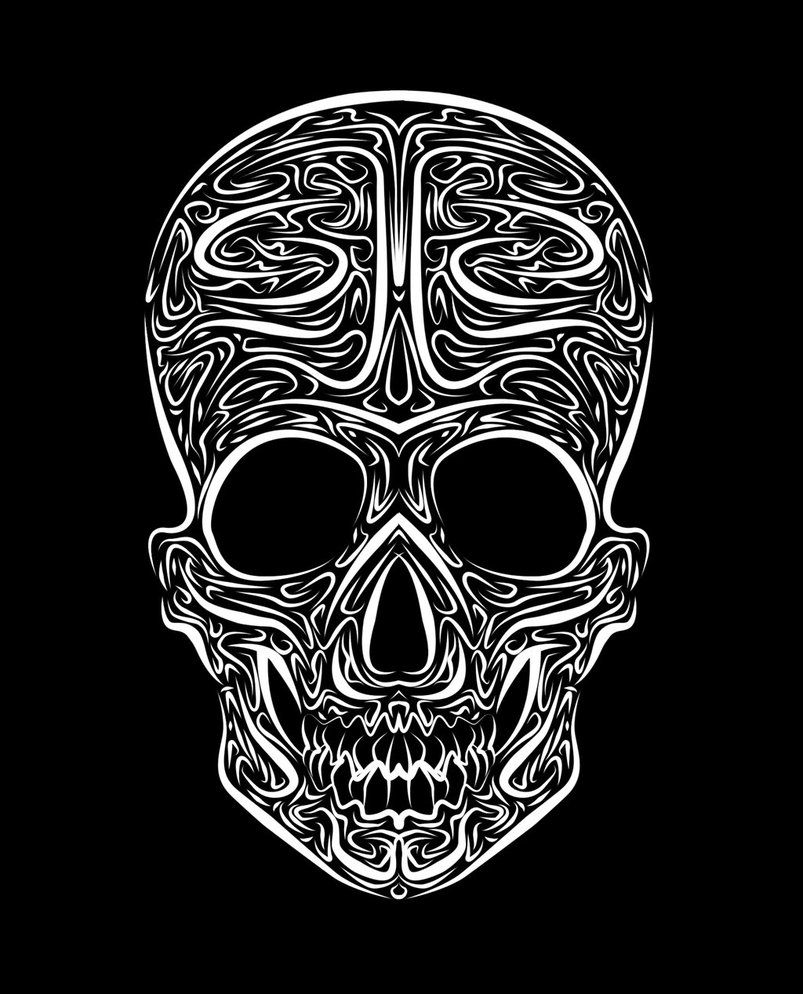 Skull Tribal Vector. Skull, Skull wallpaper, Skull art
