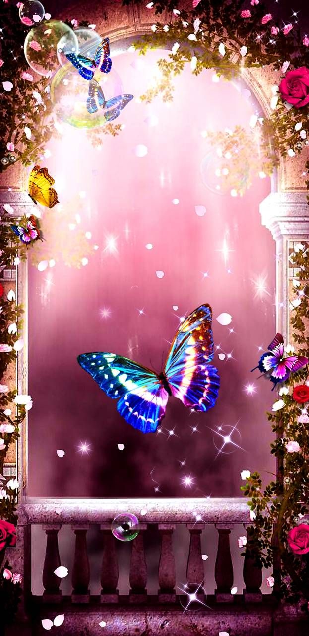 Download Colourful Butterfly Wallpaper by KelleyLee65 now. Brows. Butterfly wallpaper, Flower background image, Butterfly wallpaper iphone