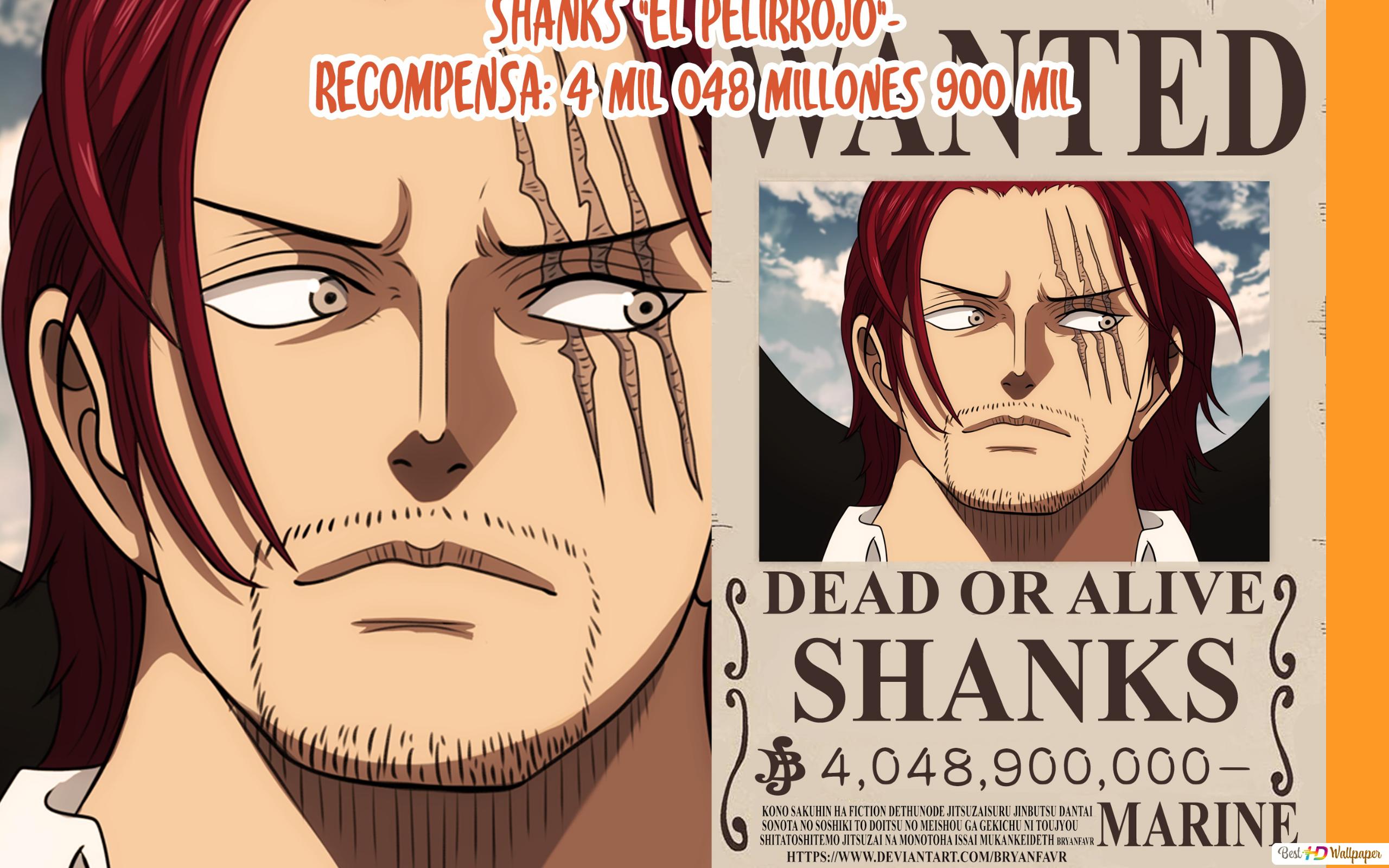 Shanks Wanted Poster HD wallpaper download