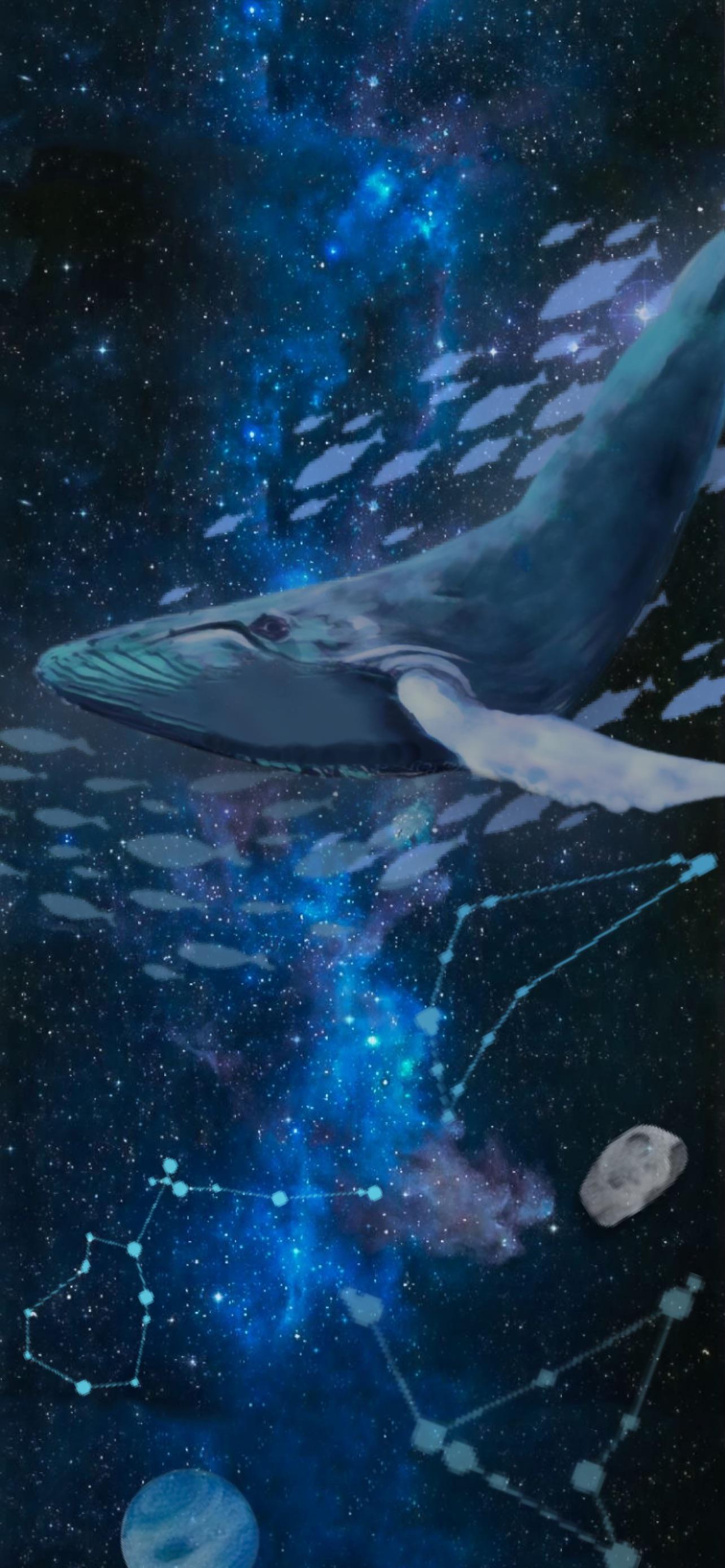 Space Whale Abstract Wallpaper 12 13 Pro Max (1284x2778) R Iphonewallpaper