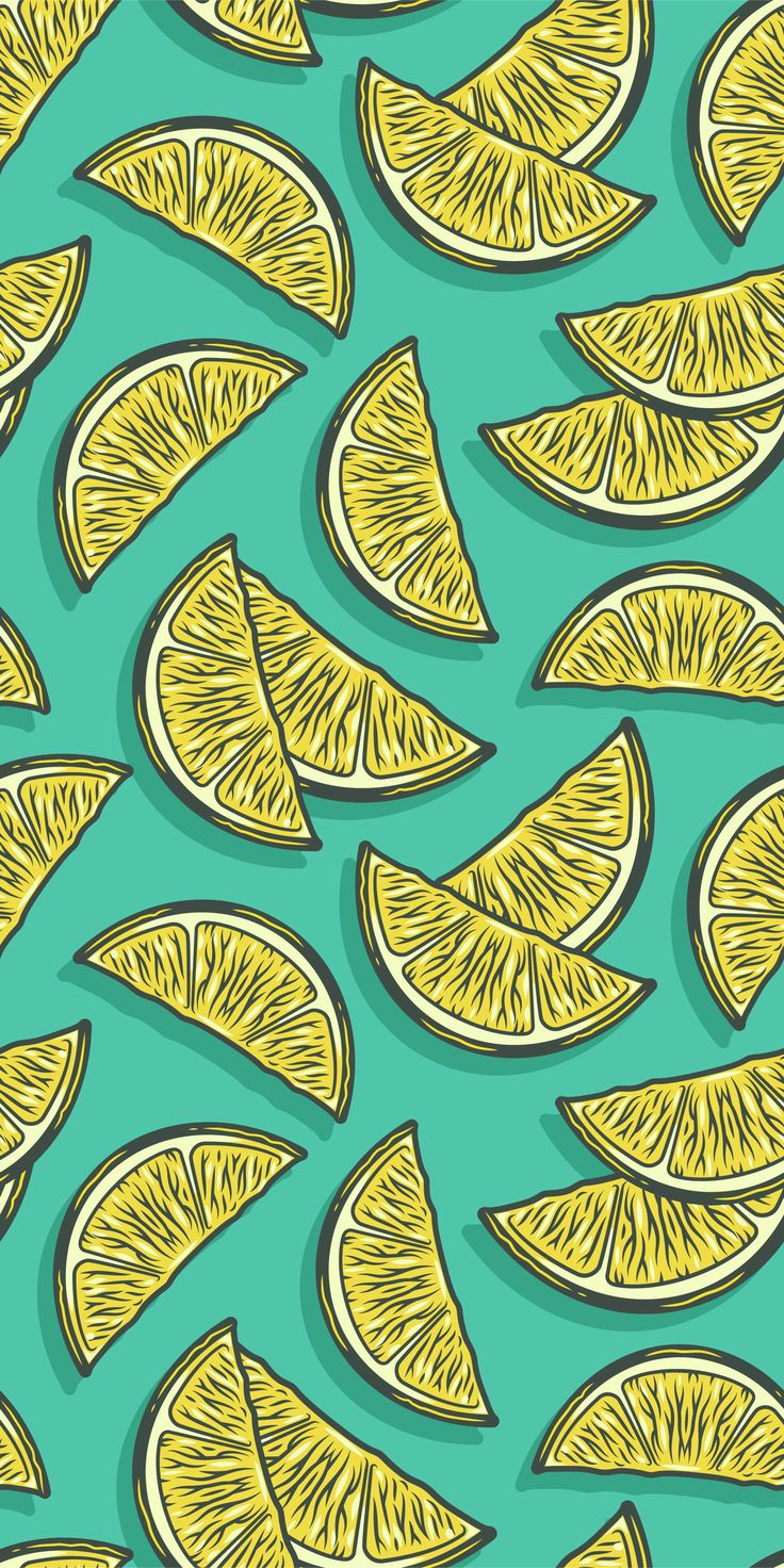 Pattern wallpaper lime fruit lemon fresh bar