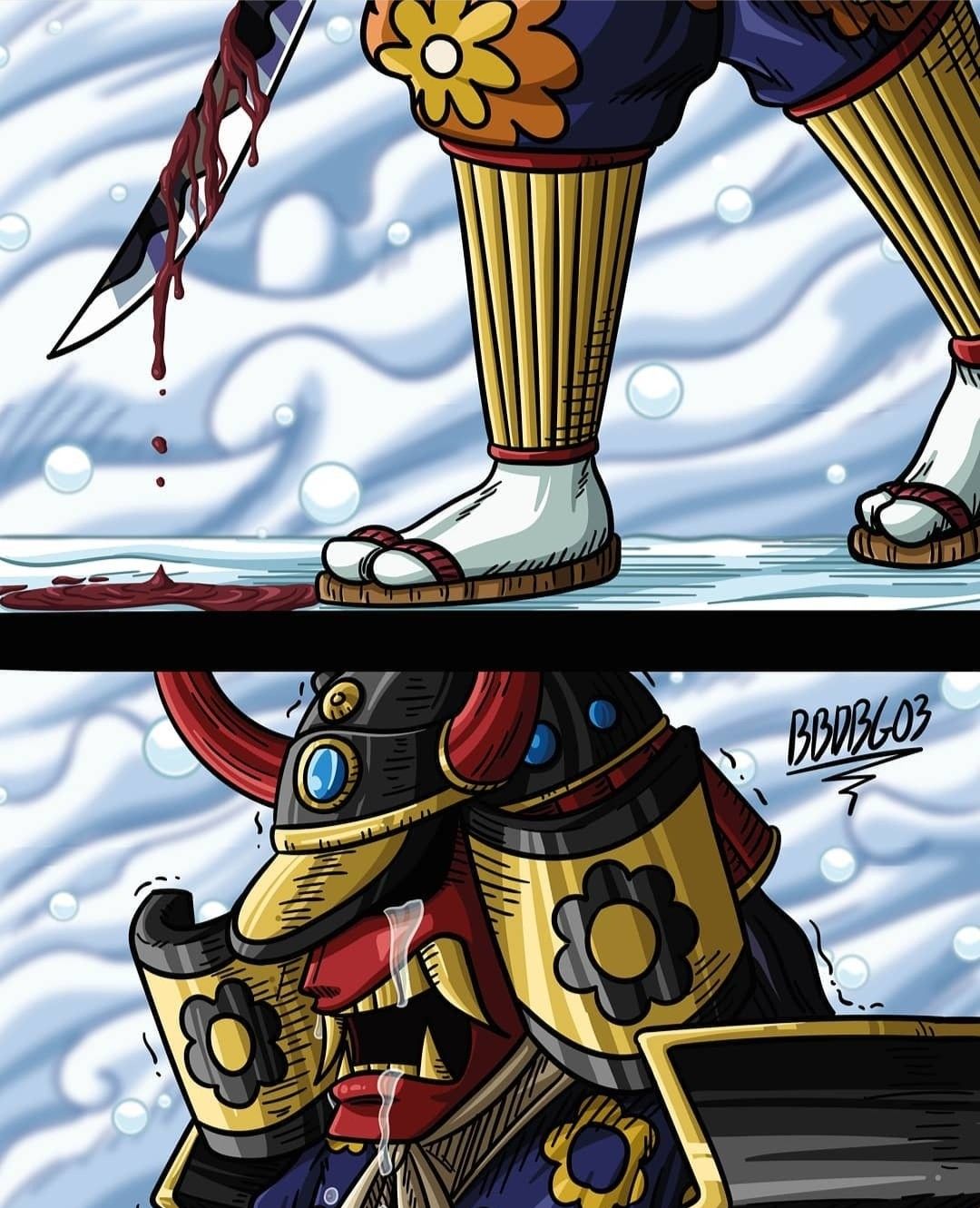 Kiku VS KANJURO. Piecings, One piece, Anime
