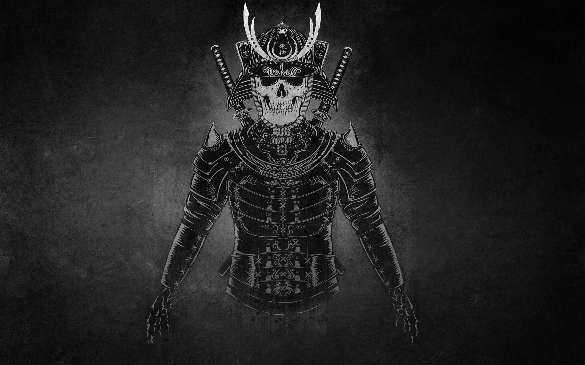 Download Creepy Skeleton Samurai Wallpaper