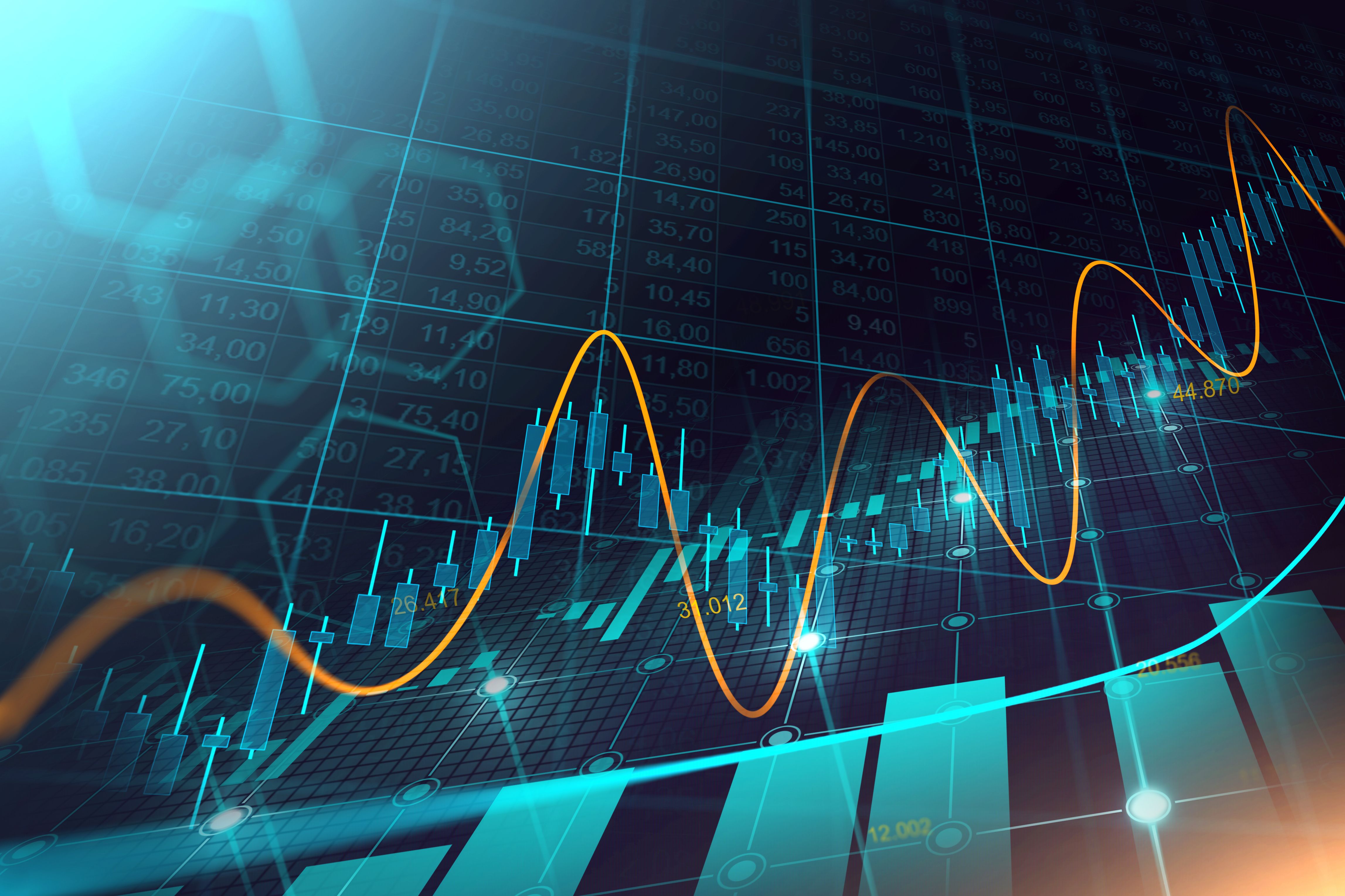 The stock market of forex trading in double exposure display concept. Stock market, Bank design, Forex trading