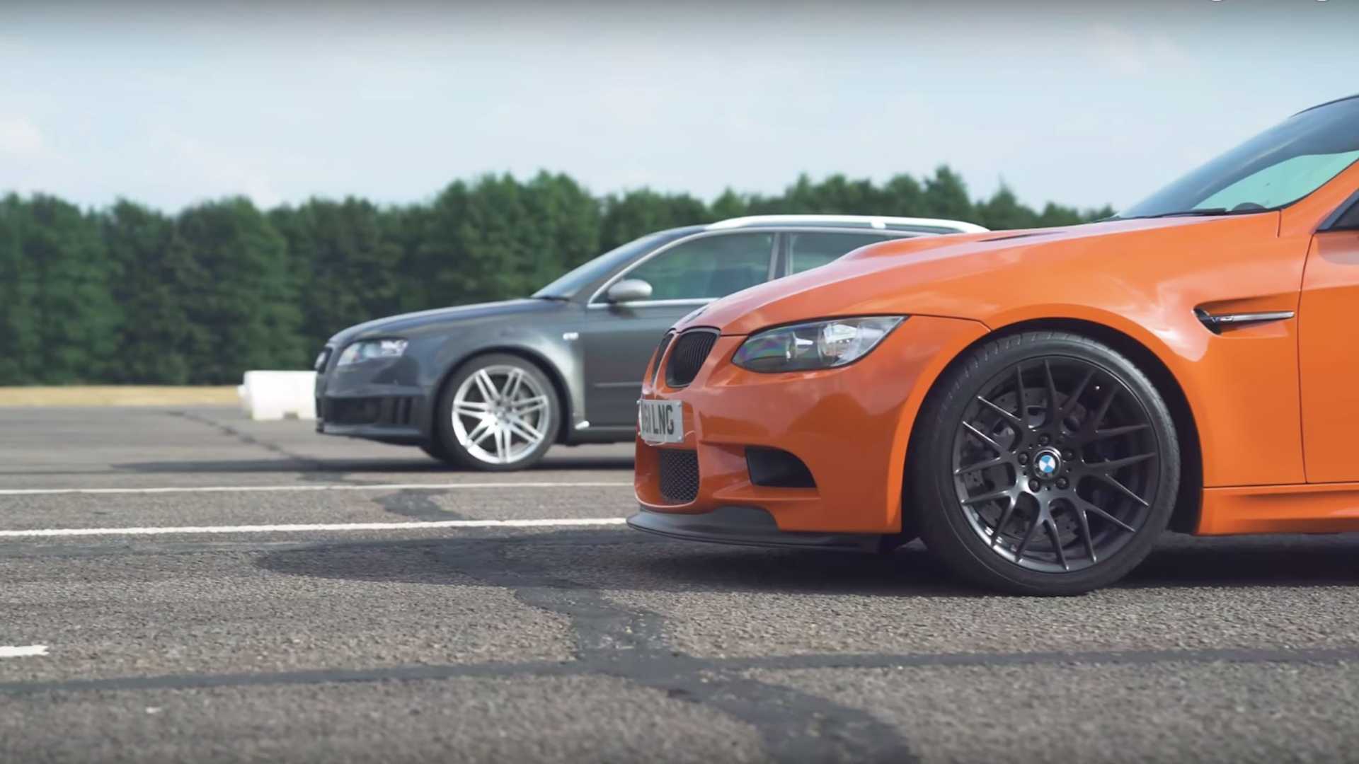 BMW E92 M3 GTS Faces Audi RS4 B7 In Drag Race