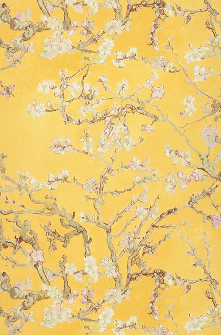 Wallpaper VanGogh Blossom yellow. Papel pintado flores, Pinturas famosas de van gogh, Fondo de arte