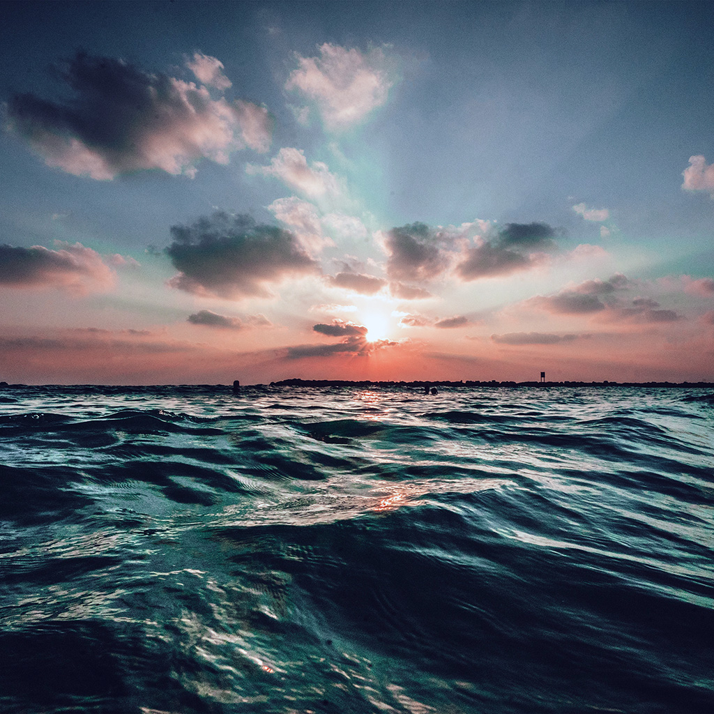 Sunset Sea Sky Ocean Summer Blue Water Nature Wallpaper