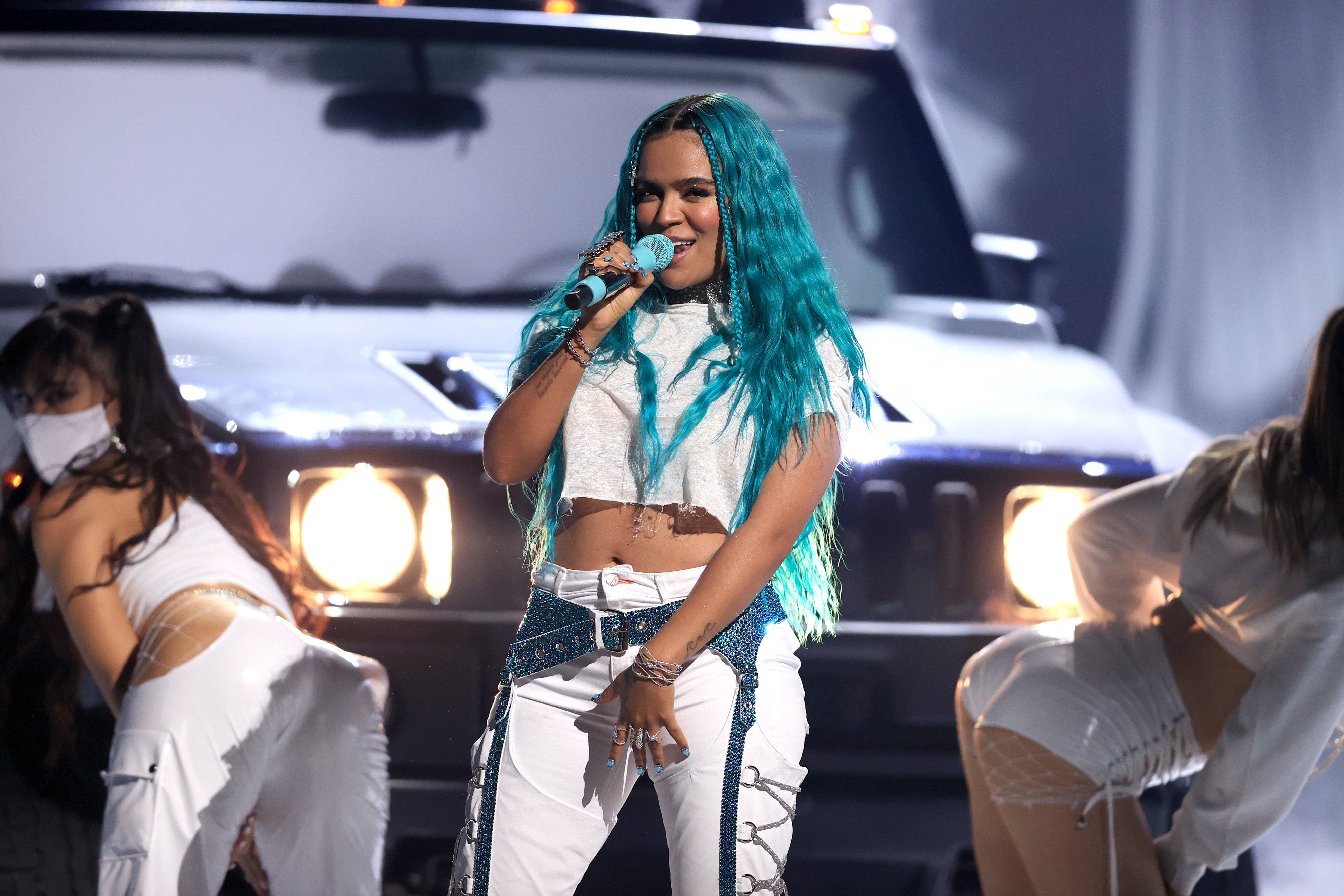 Karol G Gets the Crowd Pumped With Dynamic 'Bichota' and 'El Makinon' Performance at Billboard Music Awards