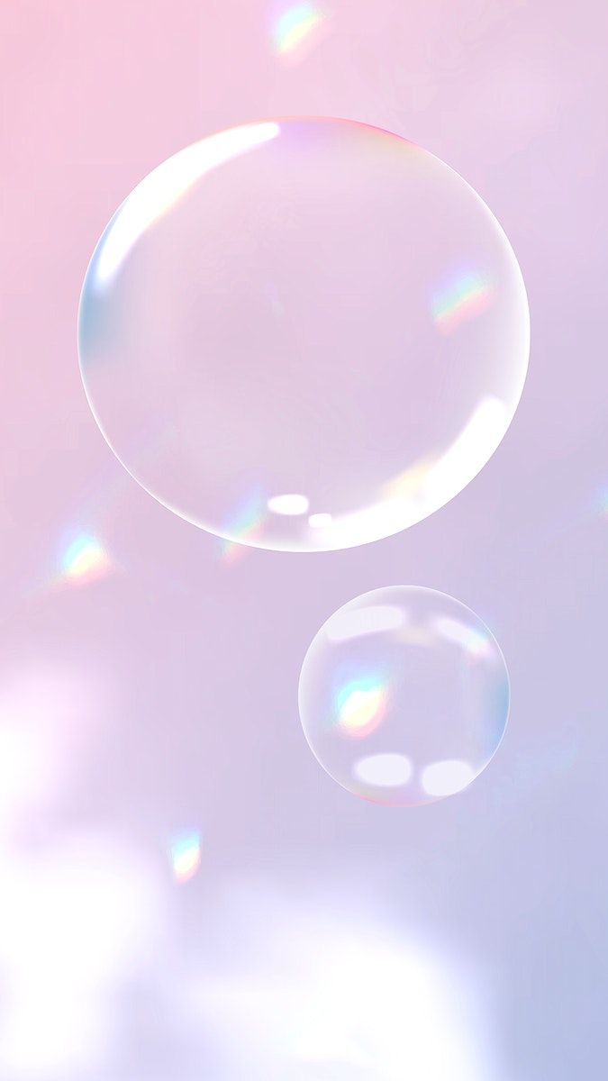 Clear bubbles on aesthetic pink background. free image / Busbus. Aesthetic background, Pink background, Bubbles