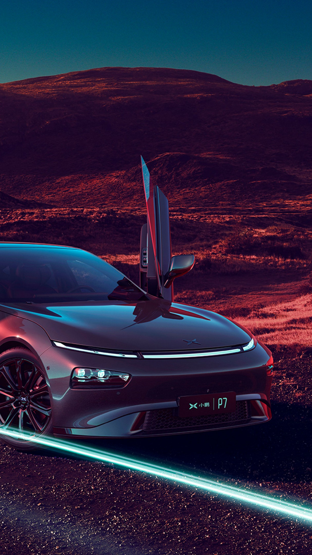 Download wallpaper: Xpeng P7 Wing 1080x1920