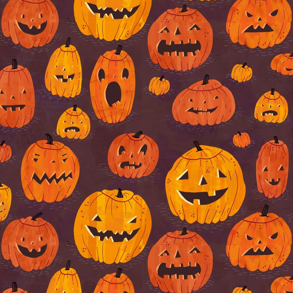 Halloween Pumpkins Pattern iPad wallpaper. Halloween desktop wallpaper, Pumpkin wallpaper, Halloween wallpaper iphone