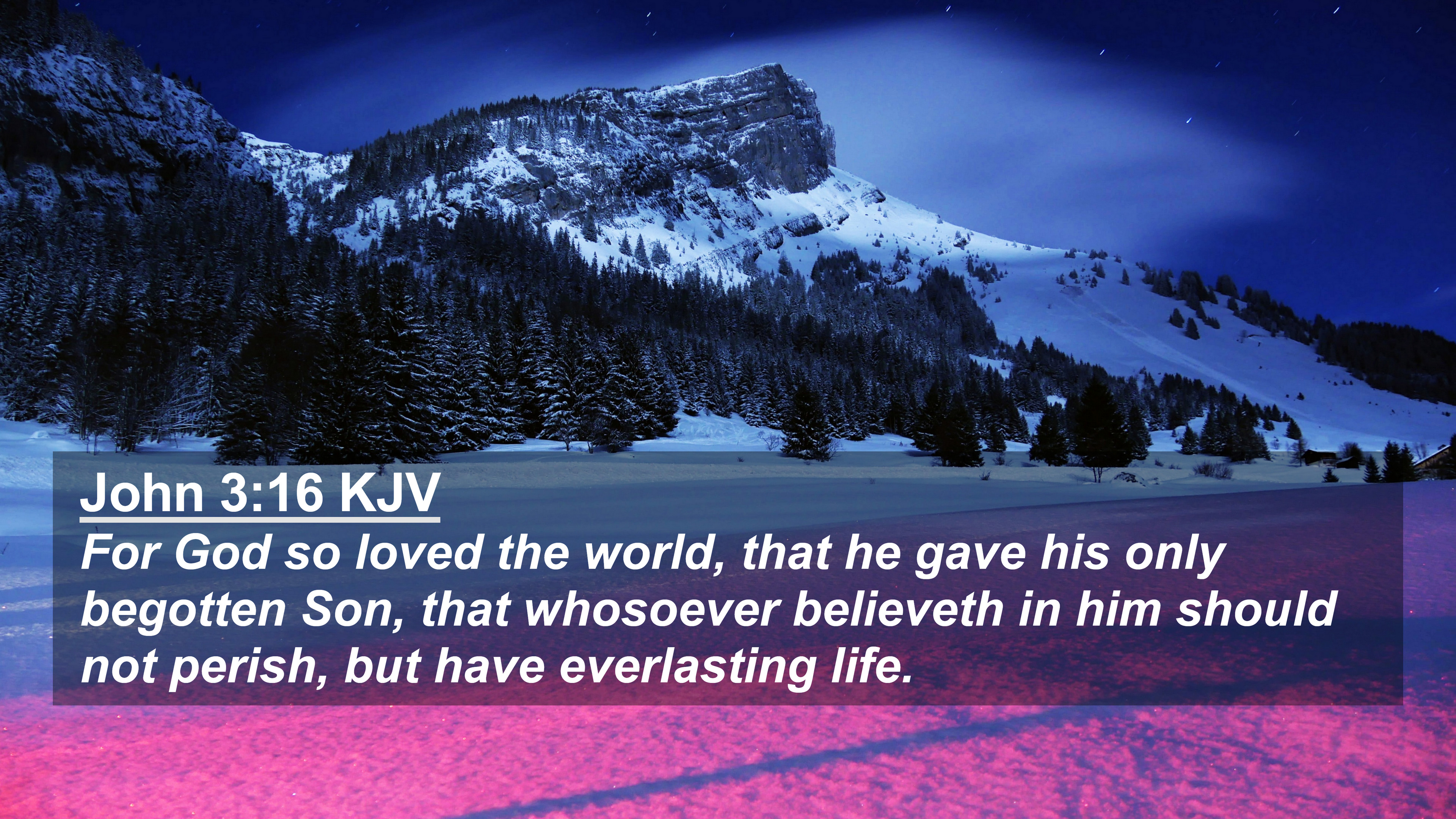 John 3:16 KJV 4K Wallpaper God so loved the world, that he gave his only