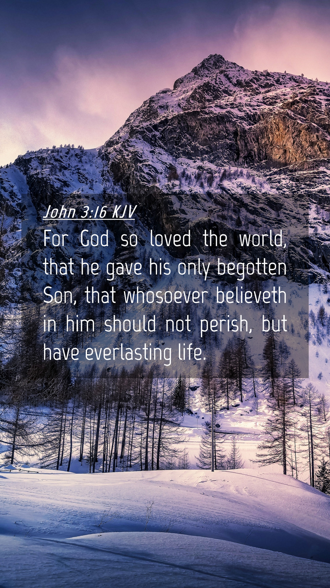John 3:16 KJV Mobile Phone Wallpaper