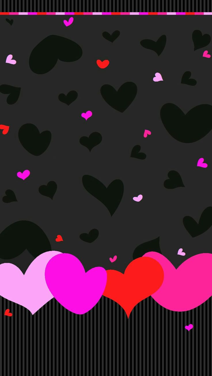 Colorful Hearts Wallpaper. Heart wallpaper, Valentines wallpaper, Holiday wallpaper