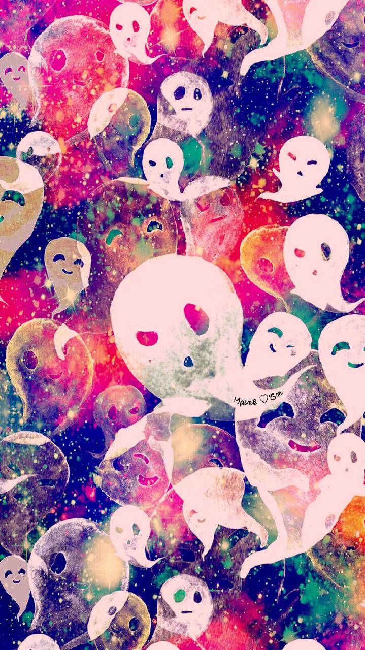 Ghouly Ghosts Galaxy Wallpaper #androidwallpaper #iphonewallpaper #wallpaper #galaxy #sparkle #glitt. Galaxy wallpaper, Wallpaper background, Halloween wallpaper