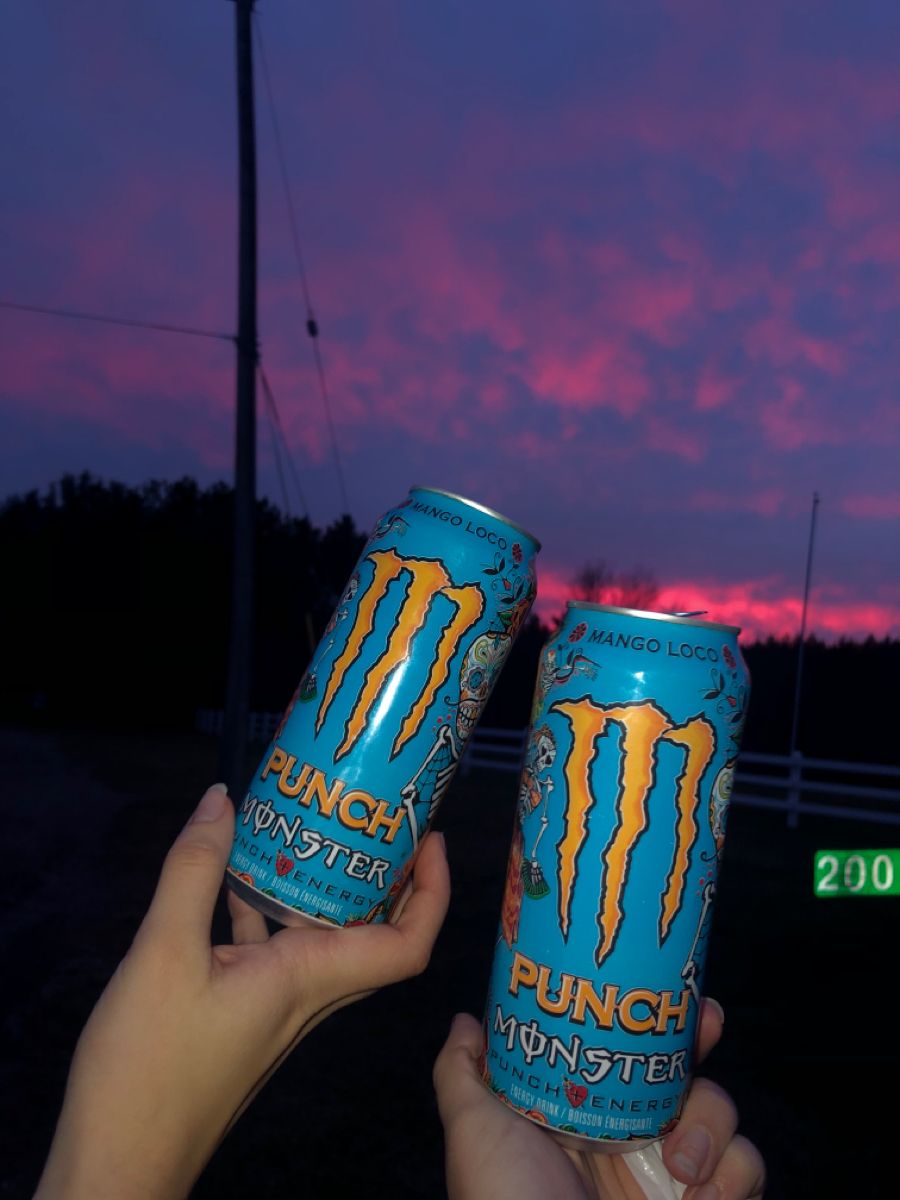 Monster drink aesthetic photo sunset pink and purple. Monster, Monster energy girls, Monster energy drink