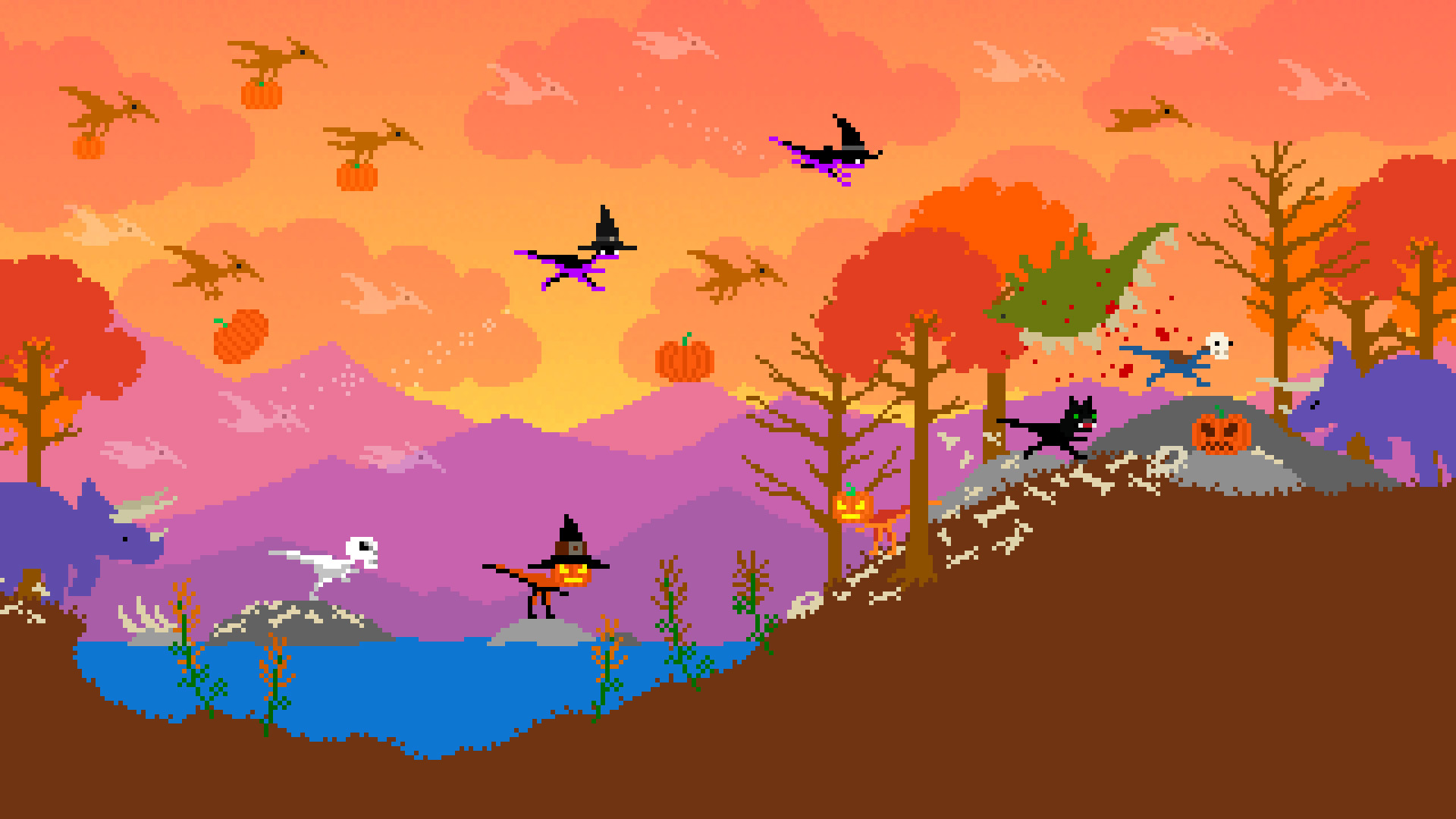 2015, Wallpaper, Dino Run, Festive