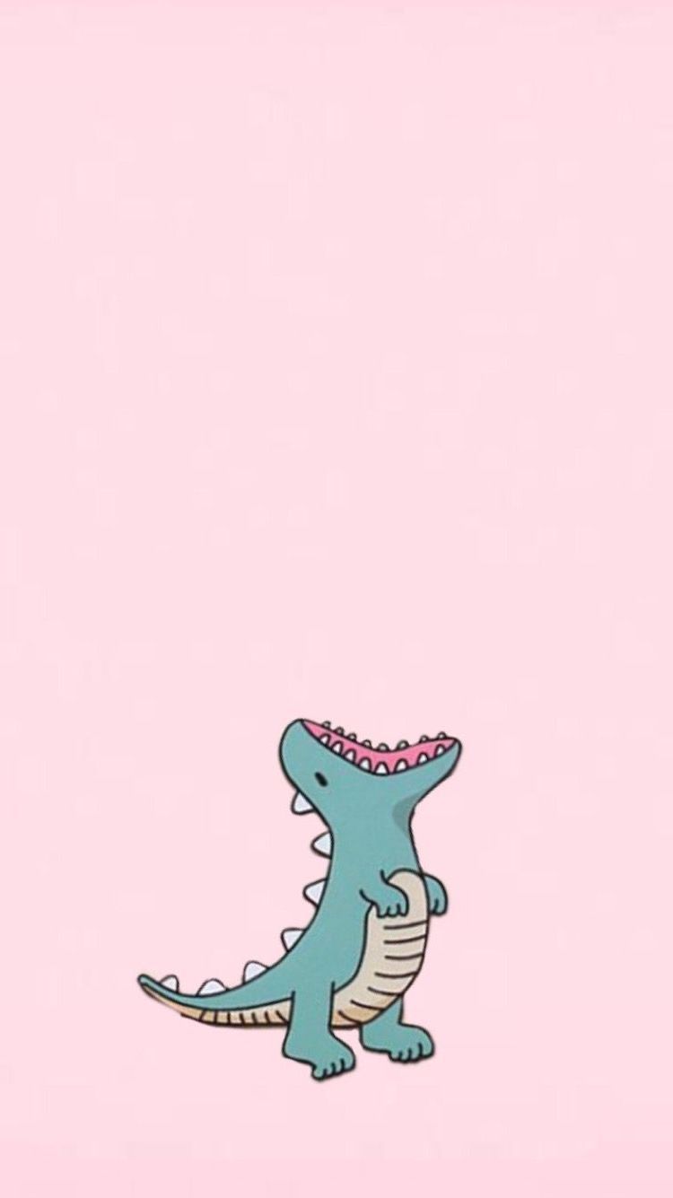 Cute Dinosaur Wallpaper for mobile phone, tablet, desktop computer and other devices HD and 4K wallp. Dinosaur wallpaper, Cute wallpaper, Cute cartoon wallpaper