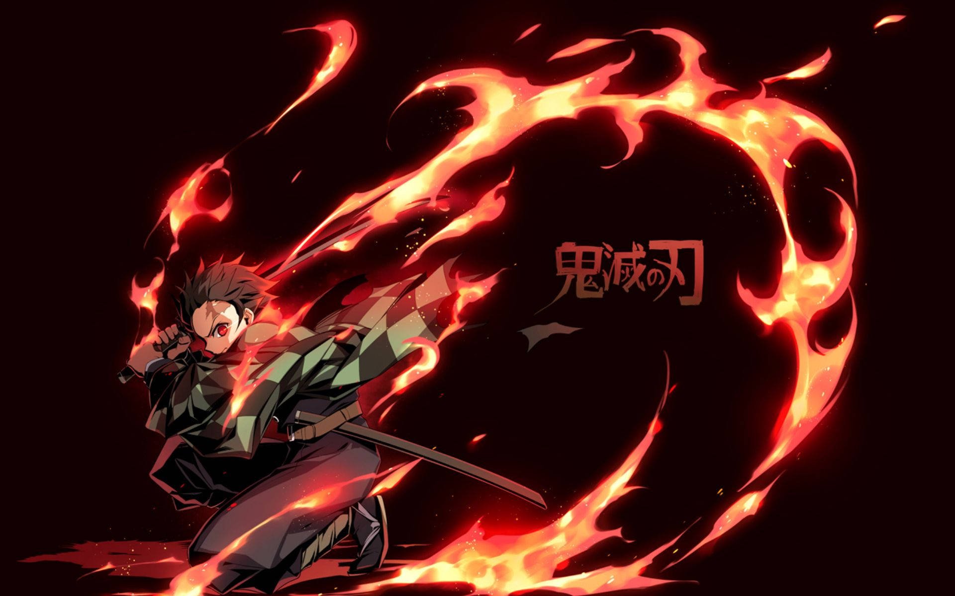Download Demon Slayer Tanjiro Performing Hinokami Kagura Wallpaper