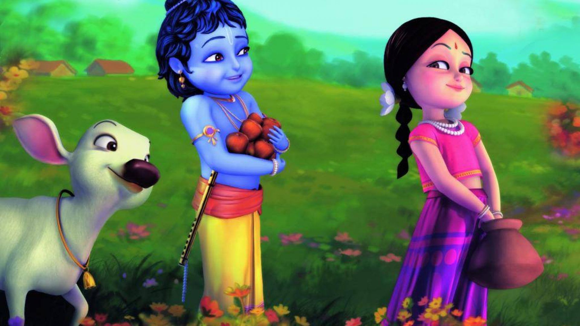 Cute Bal Radhey Krishna 3D HD Desktop Wallpaper. Janmashtami image, Cute krishna, Janmashtami wishes