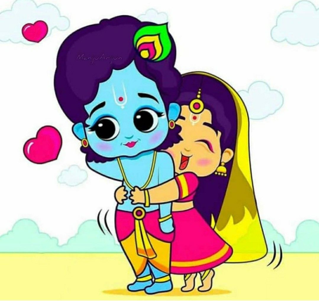 Radha Krishna. Cartoons krishna, God illustrations, Krishna radha painting