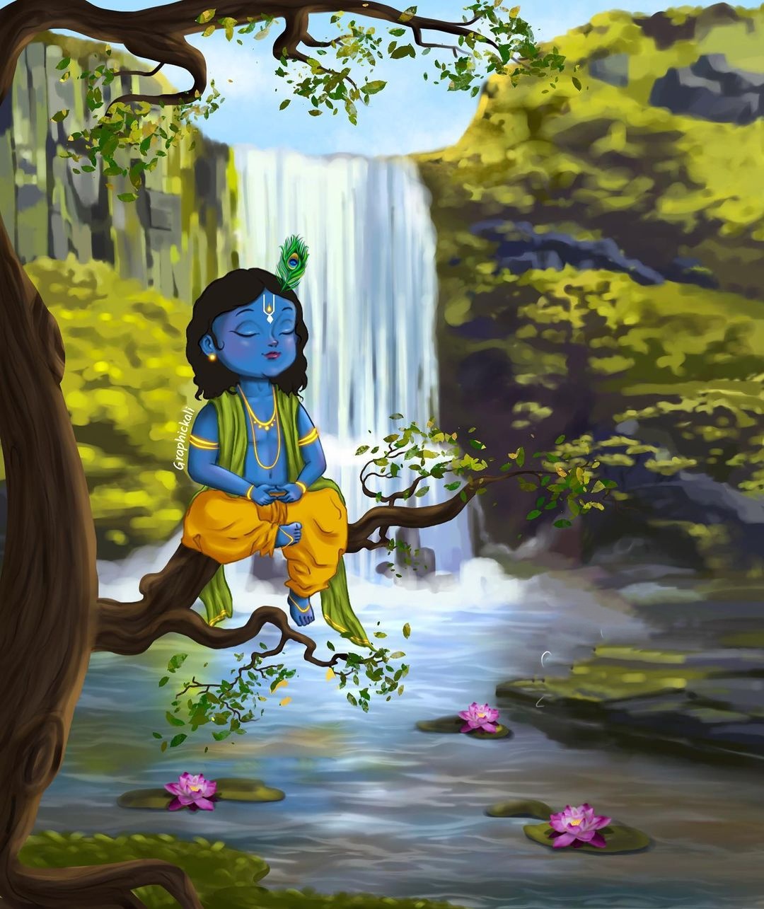 Little Krishna And Radha Wallpapers Wallpaper Cave 3466