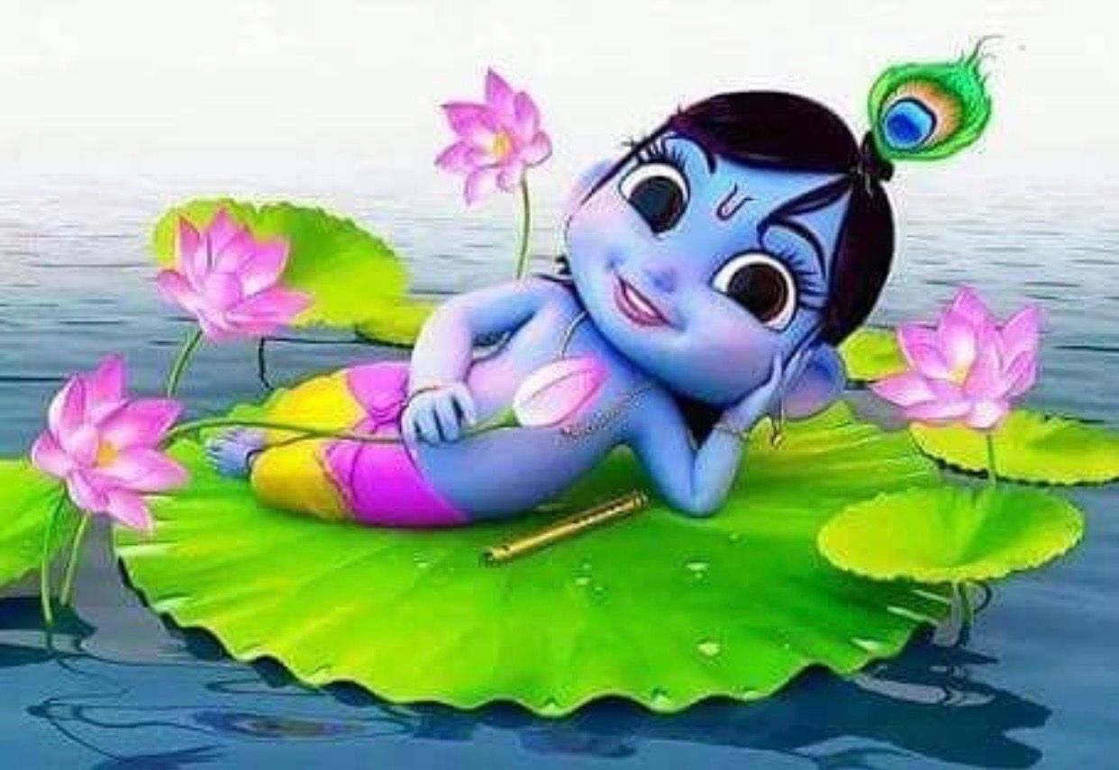 Cartoon wallpaper. Cute krishna, Krishna radha painting, Krishna painting