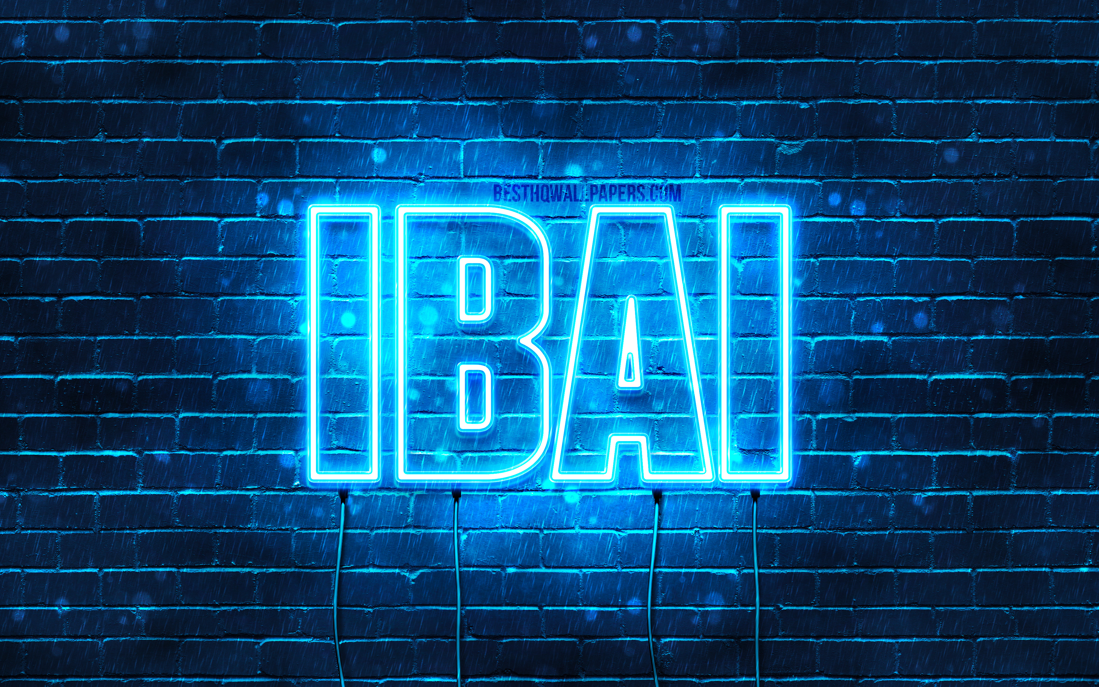 Download wallpaper Ibai, 4k, wallpaper with names, Ibai name, blue neon lights, Happy Birthday Ibai, popular spanish male names, picture with Ibai name for desktop with resolution 3840x2400. High Quality HD picture