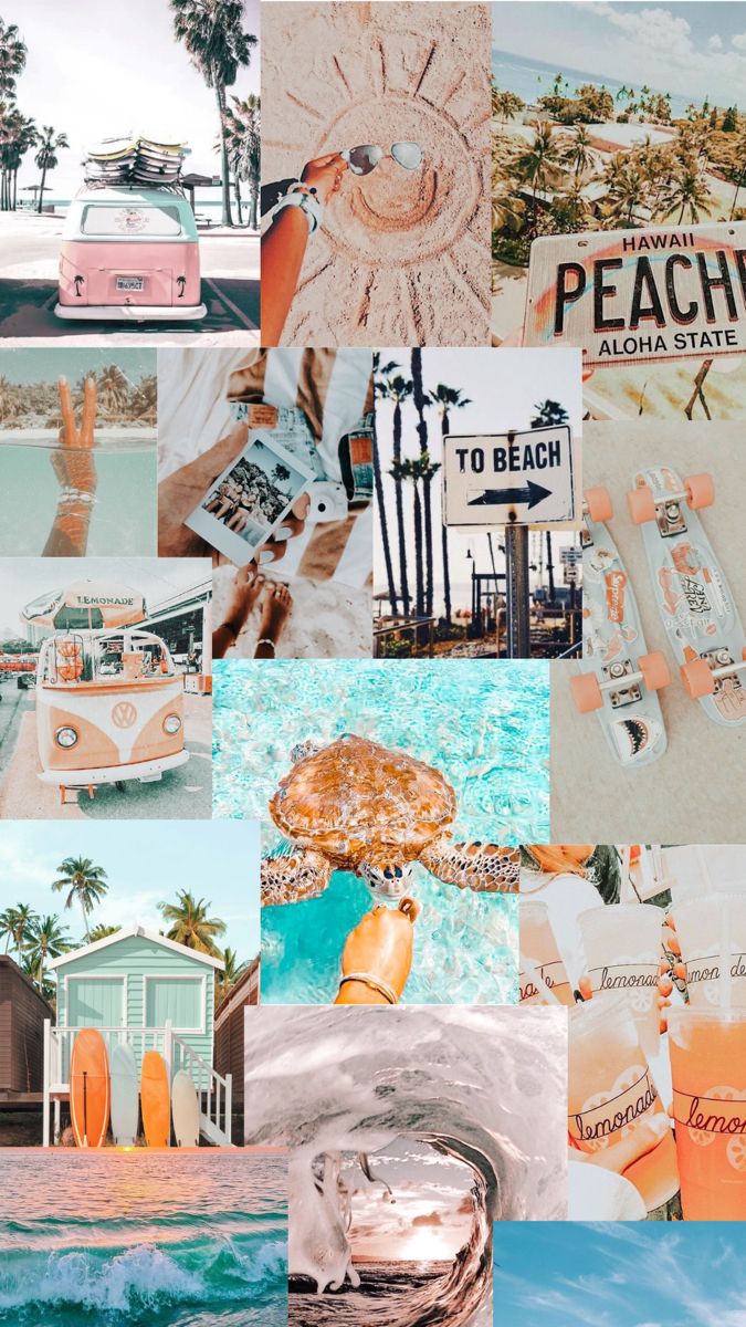 iPhone wallpaper Summer Collage. Beach wall collage, Wallpaper iphone summer, Surfing wallpaper