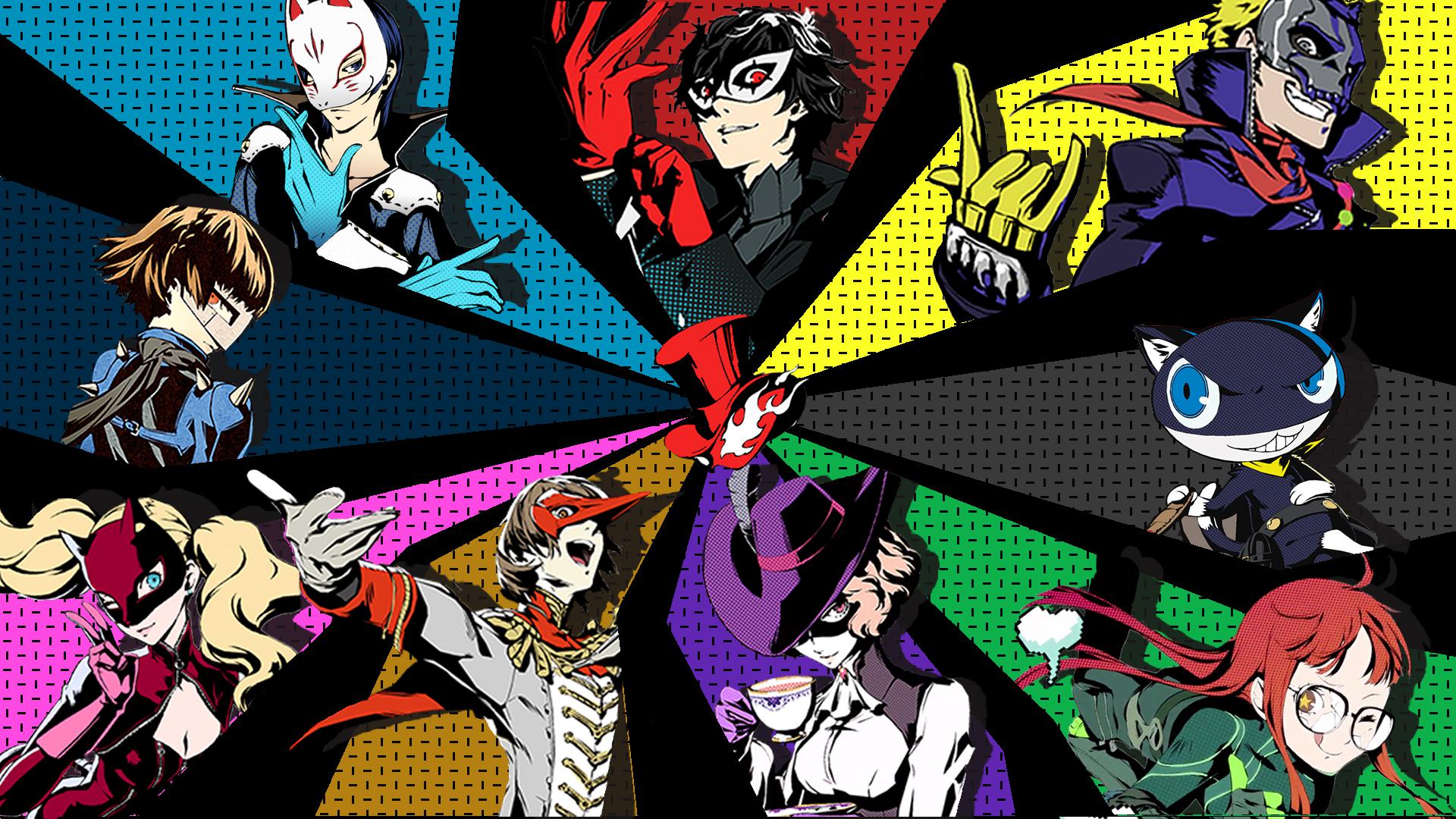Phantom Thieves Background I Made With Their All Out Attack Portrait (Link In Comments)