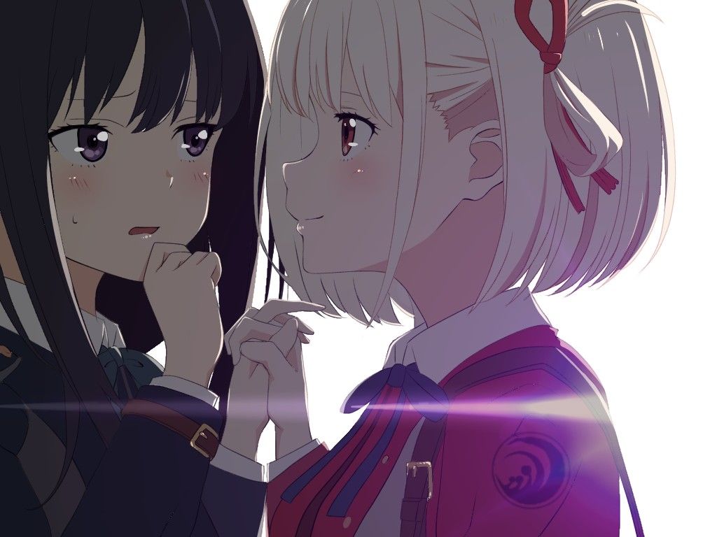 Takina Inoue & Chisato Nishikigi. Lycoris Recoil. Ilustrasi karakter, Ilustrasi, Seni anime