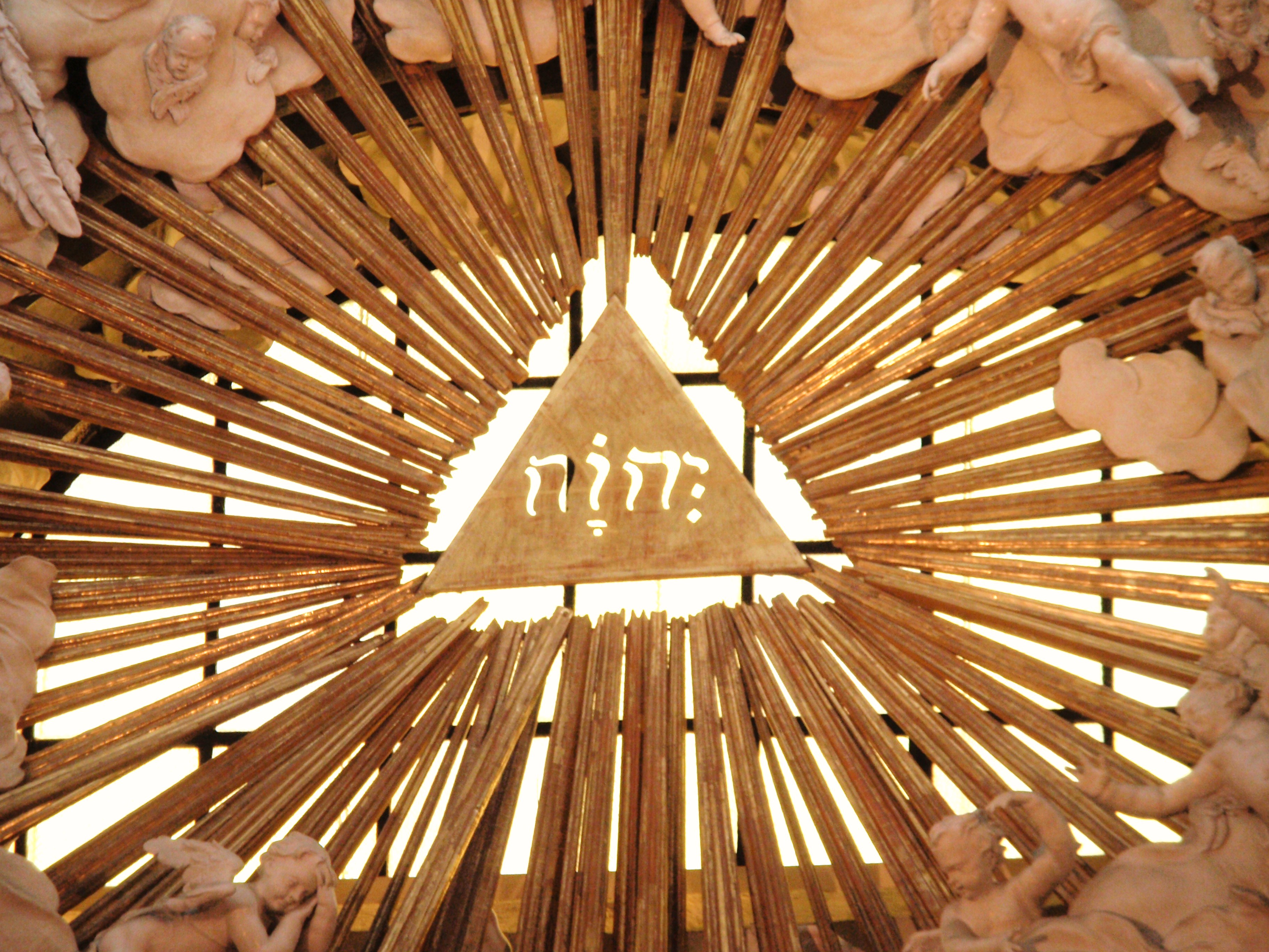 St. Charles's Church, Austria, Vienna piece high above the altar symbolizing