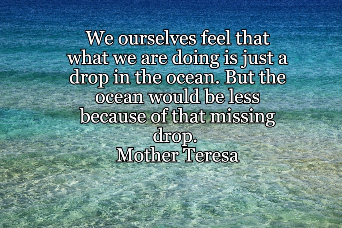 Inspirational quotes, messages, image related to Ocean