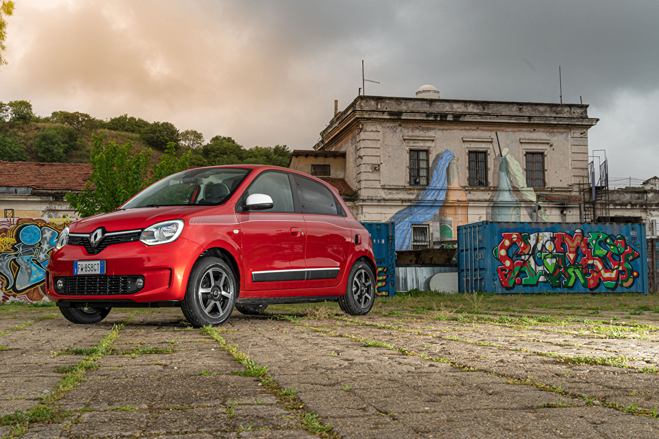 Wallpaper Renault 2019 Twingo Worldwide Red Cars Metallic