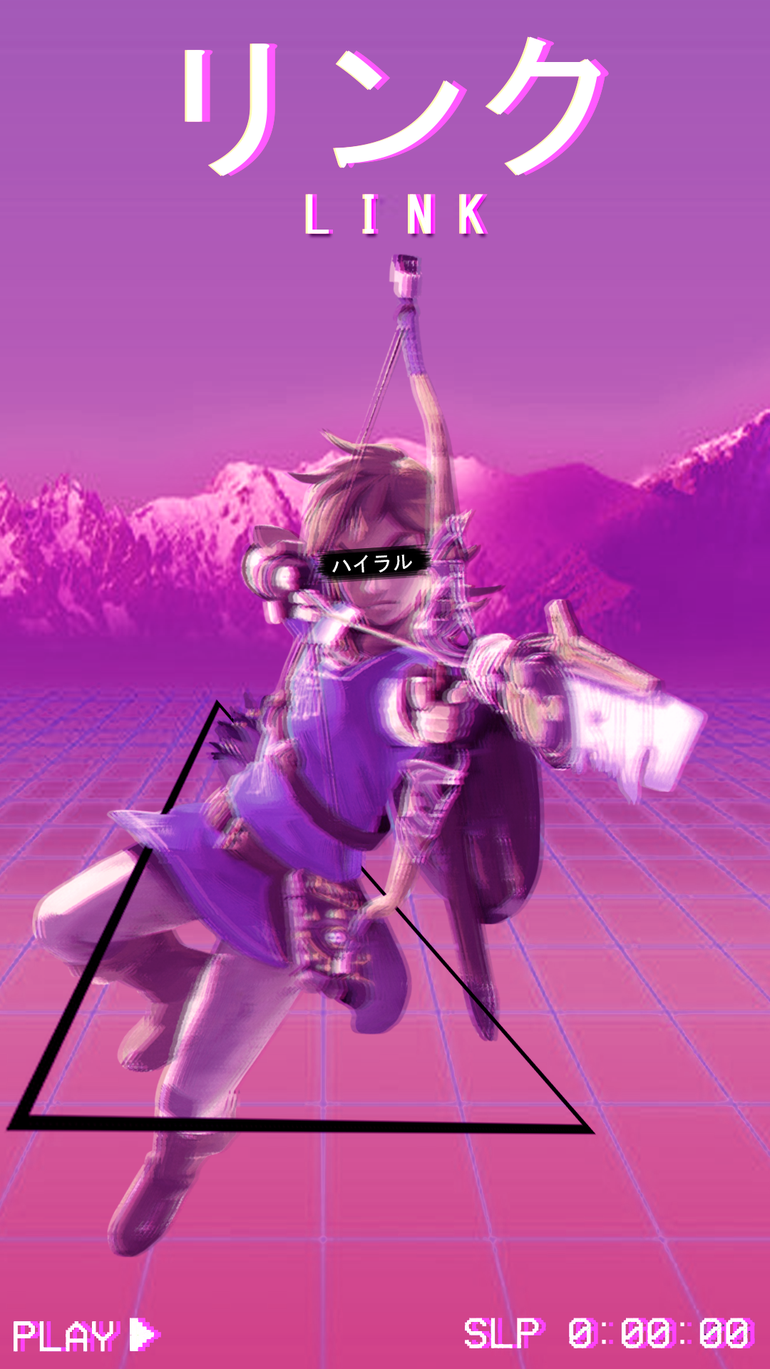 I Made A Link Vaporwave Wallpaper A While Back, Hope You Enjoy!, R Breath_of_the_Wild