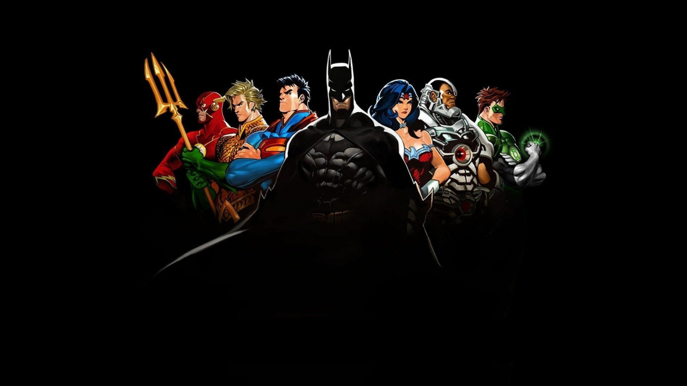 Minimal Justice League Superheroes Art Wallpaper Background For Your XFCE Desktop